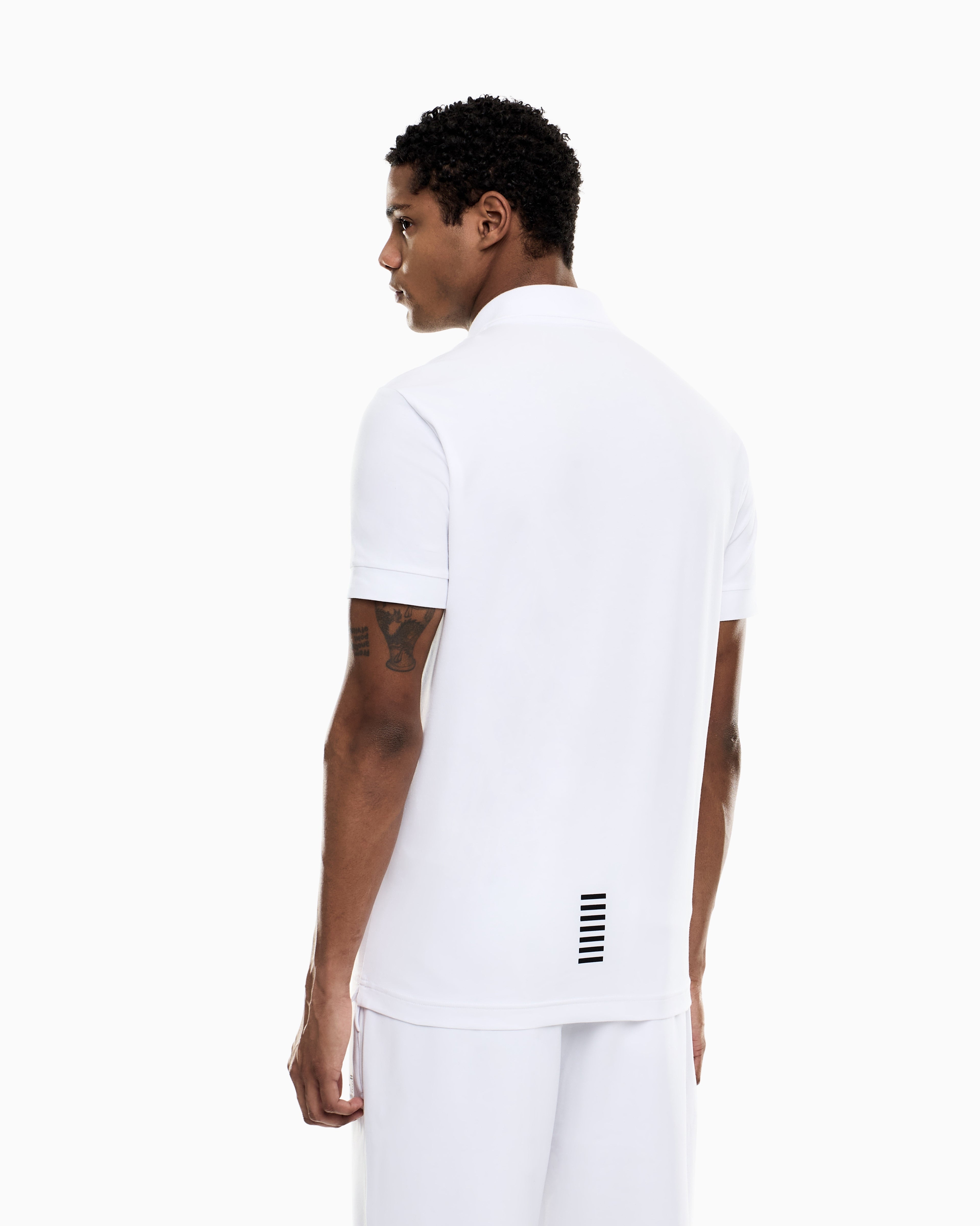 EA7 Core Identity stretch-cotton polo shirt