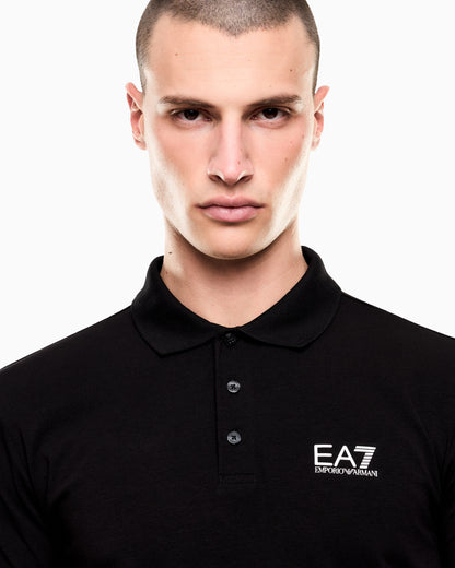 EA7 Core Identity stretch-cotton polo shirt