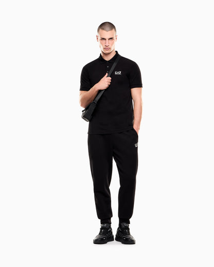 EA7 Core Identity stretch-cotton polo shirt