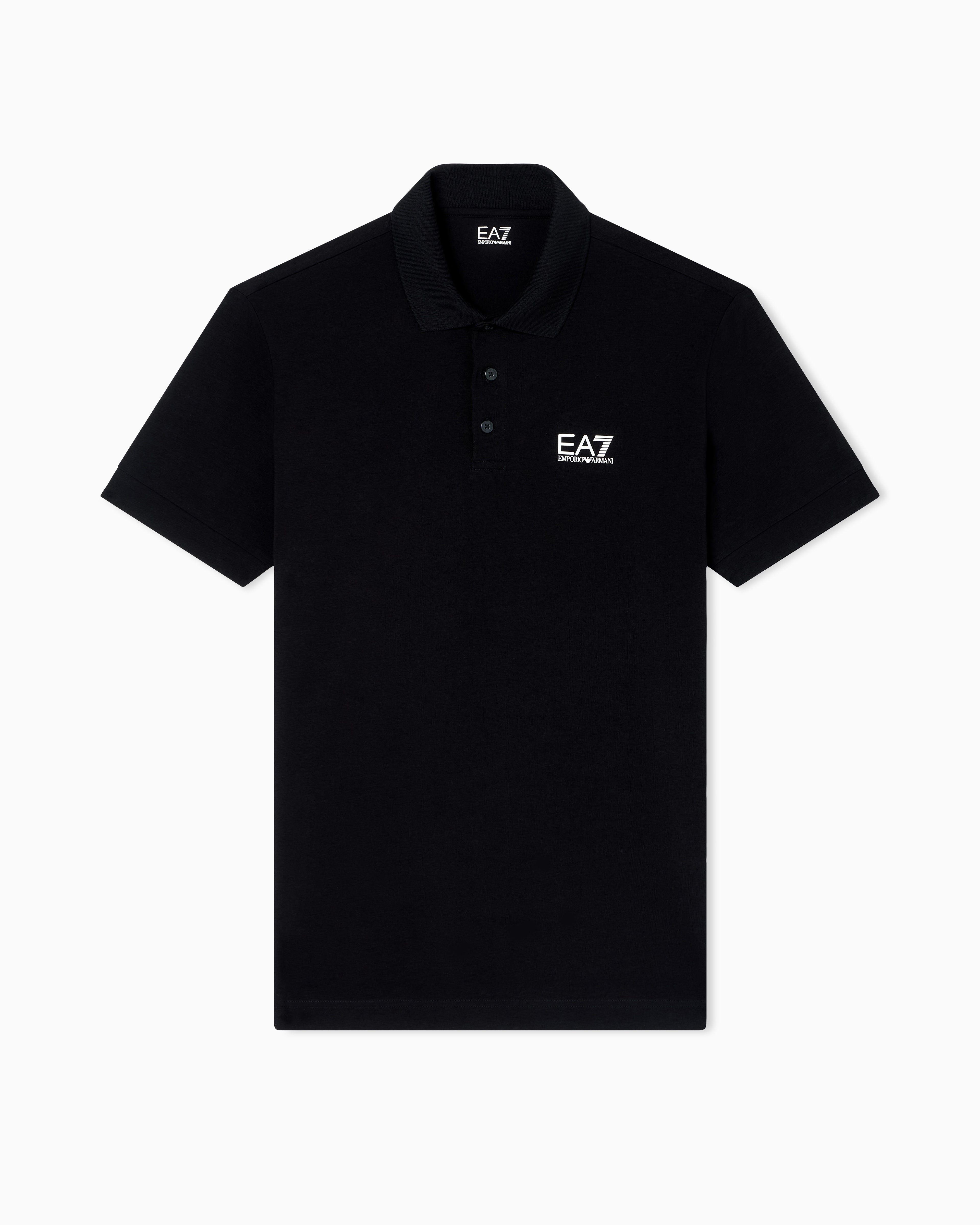 EA7 Core Identity stretch-cotton polo shirt