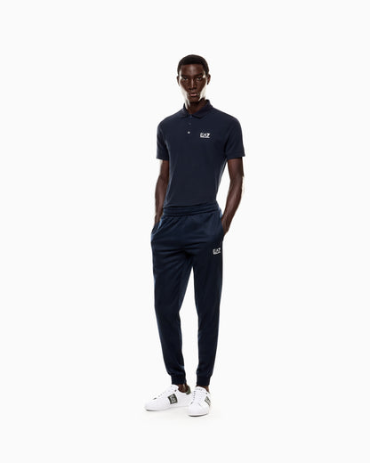 EA7 Stretch polo in cotton jersey with chest logo Core Identity