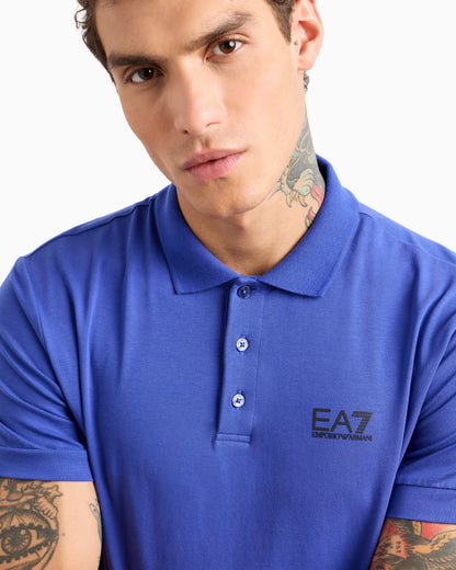 EA7 Core Identity stretch-cotton polo shirt