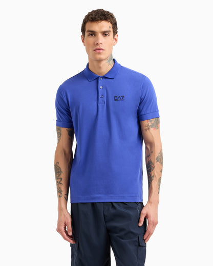 EA7 Core Identity stretch-cotton polo shirt