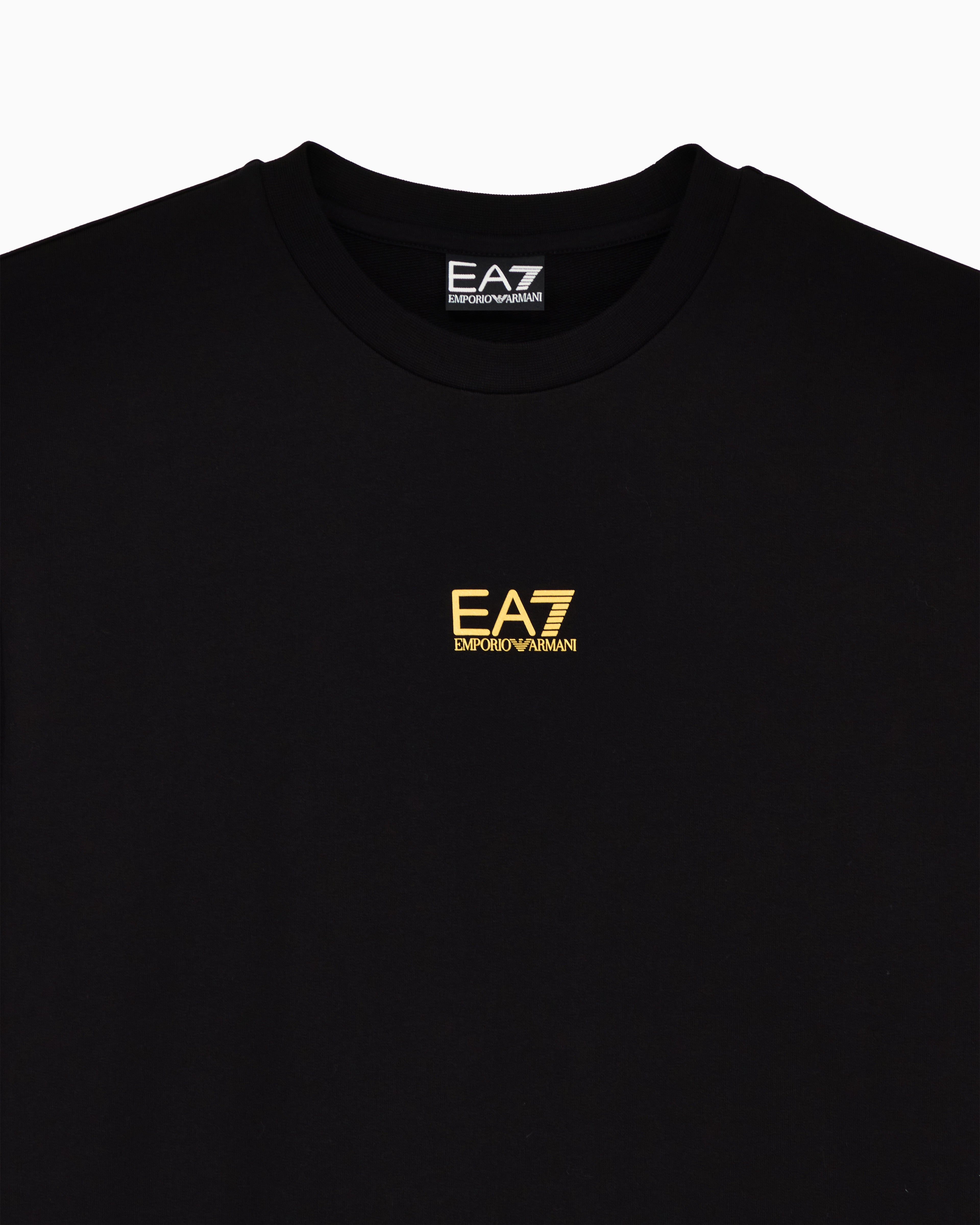 EA7 Long sleeve sweatshirt in cotton with logo Core Identity
