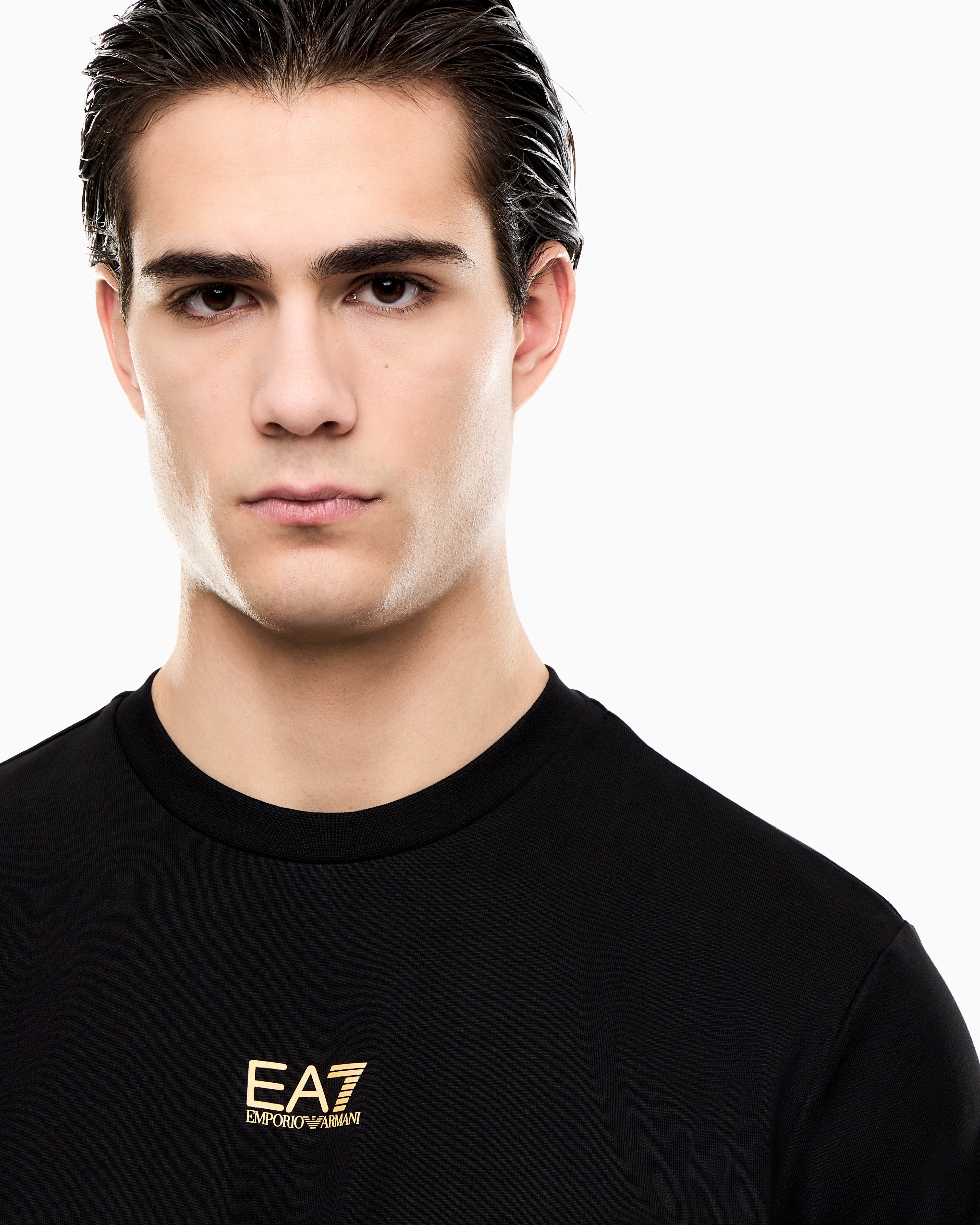 EA7 Long sleeve sweatshirt in cotton with logo Core Identity