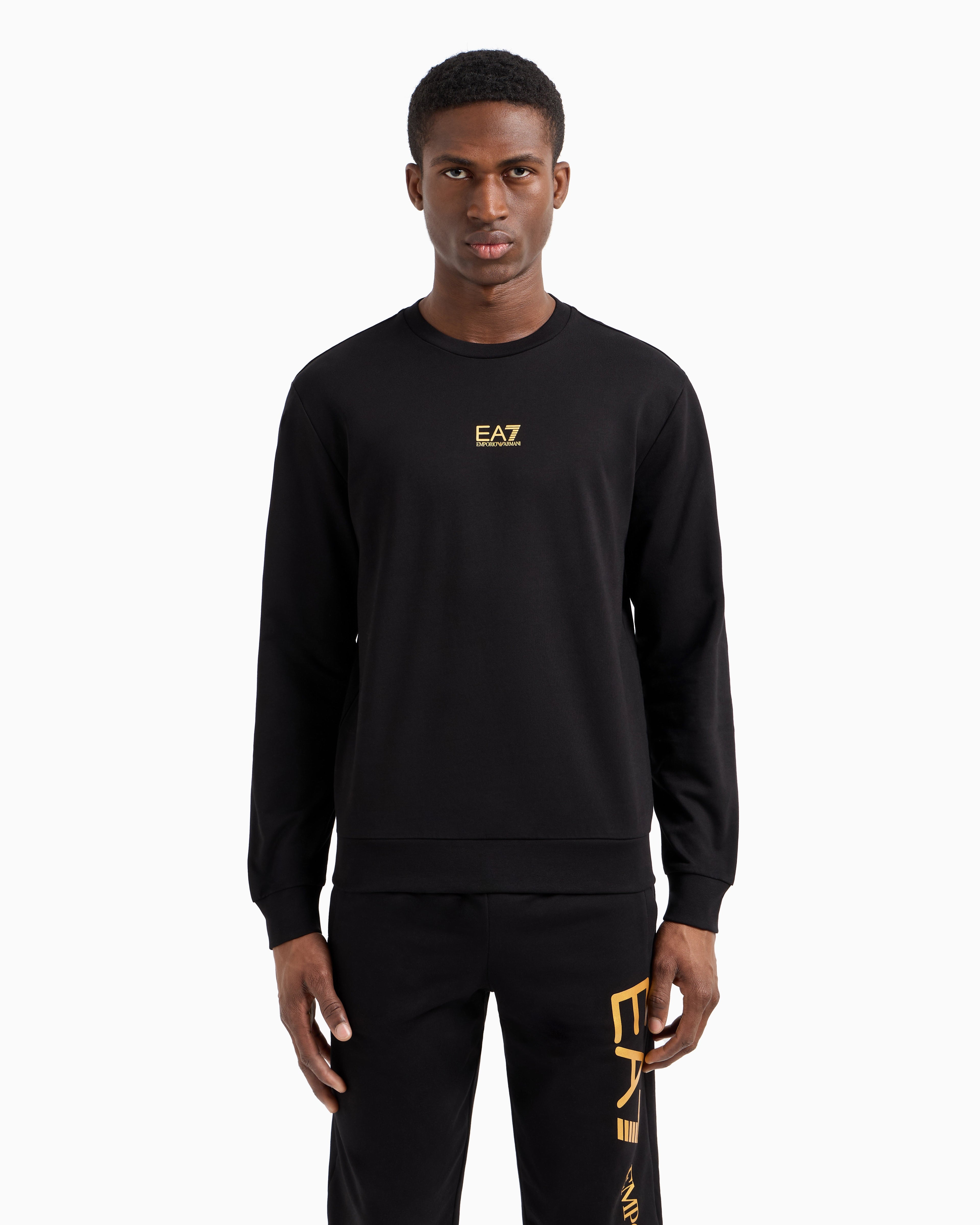 EA7 Core Identity cotton crew-neck sweatshirt