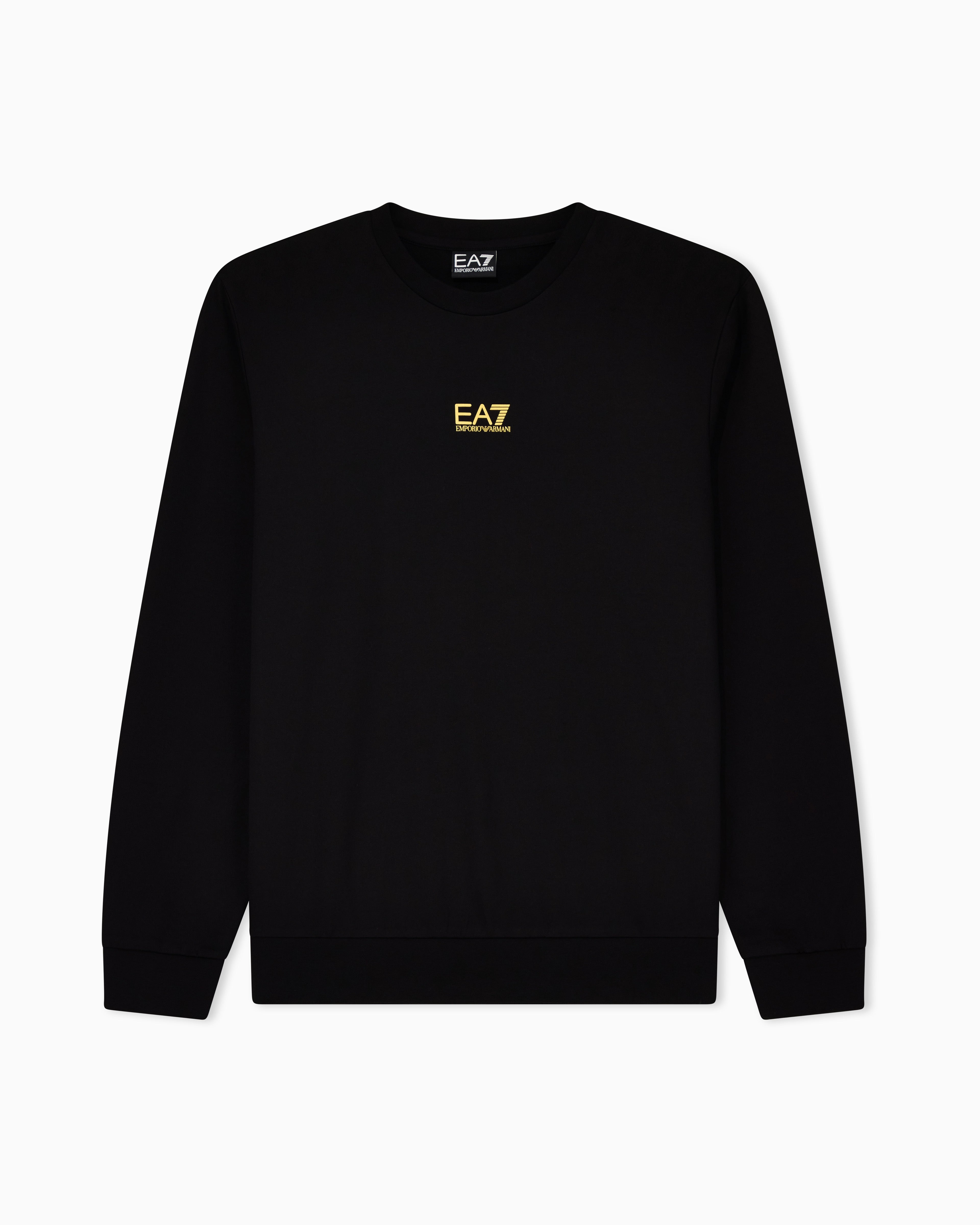 EA7 Long sleeve sweatshirt in cotton with logo Core Identity