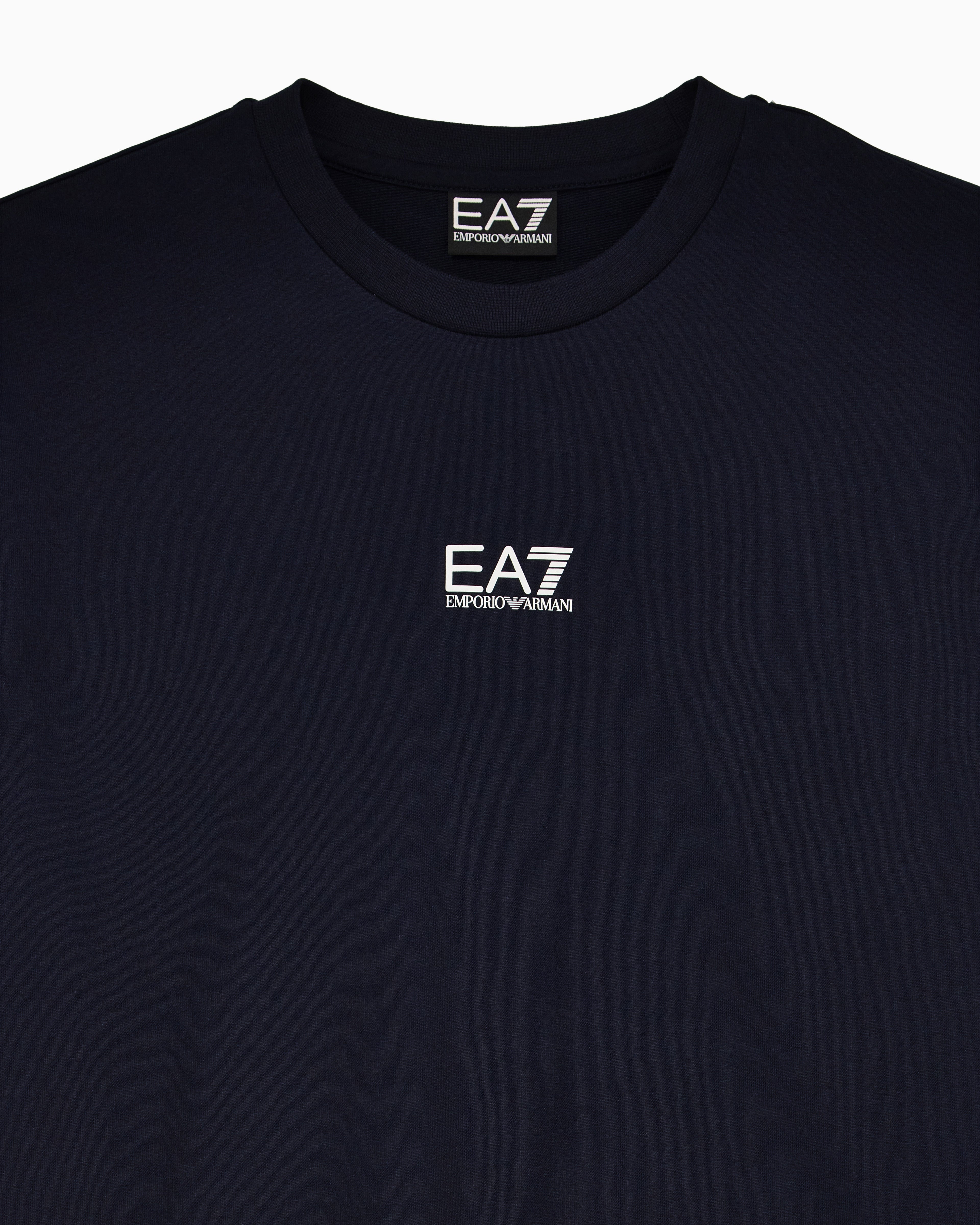 EA7 Long sleeve sweatshirt in cotton with logo Core Identity