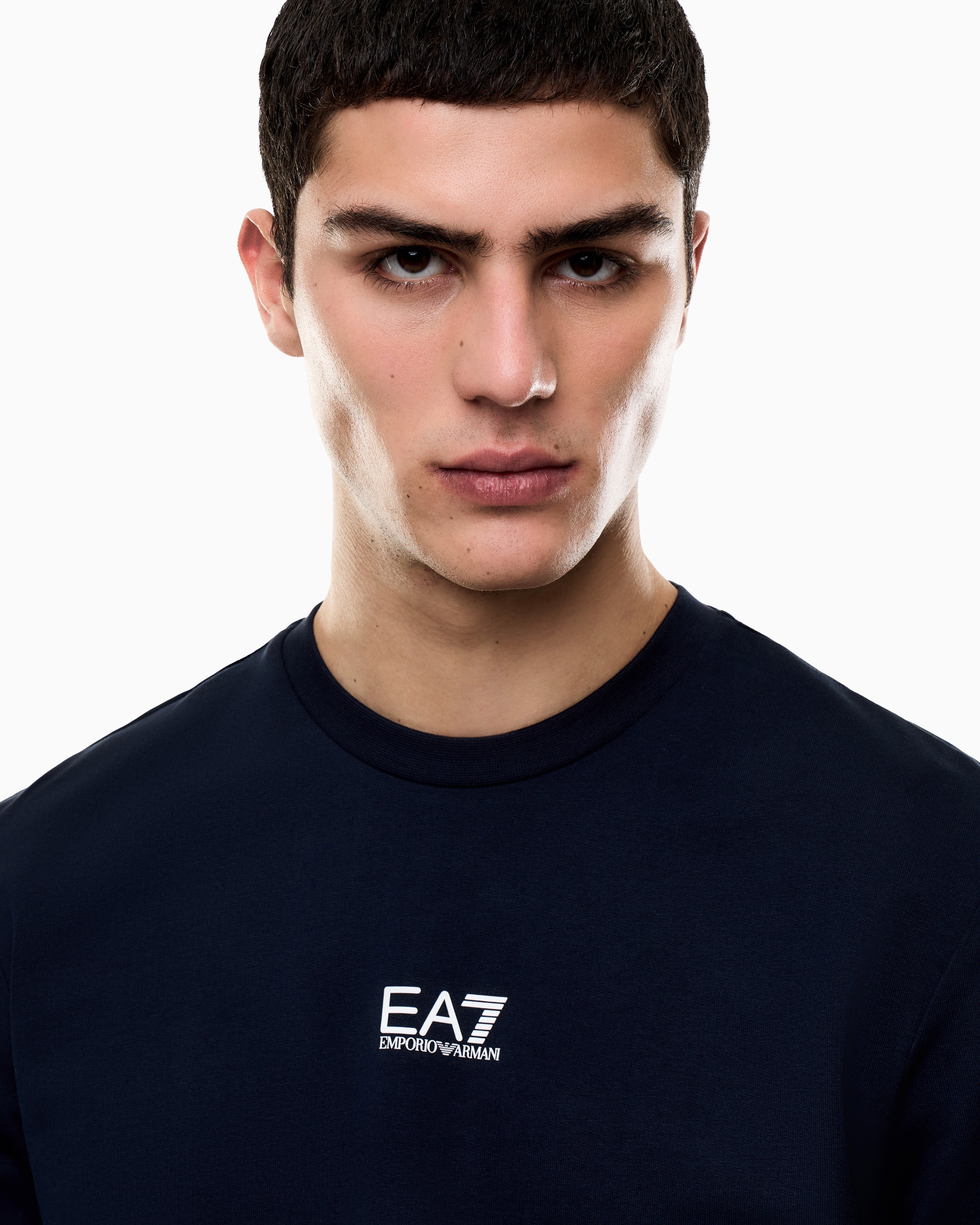 EA7 Long sleeve sweatshirt in cotton with logo Core Identity