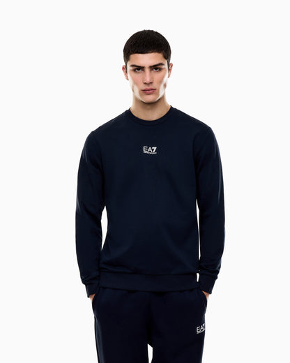 EA7 Long sleeve sweatshirt in cotton with logo Core Identity