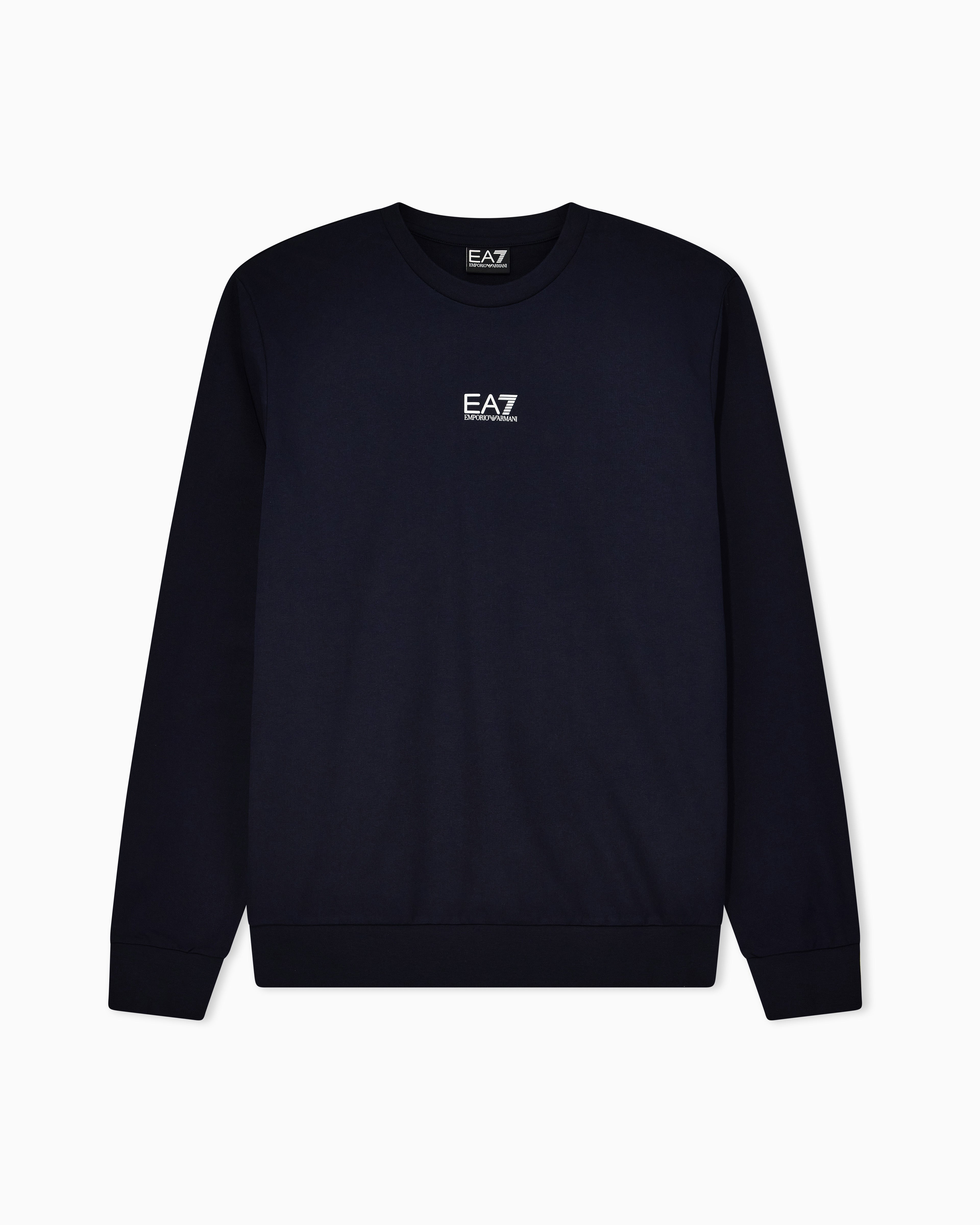 EA7 Long sleeve sweatshirt in cotton with logo Core Identity