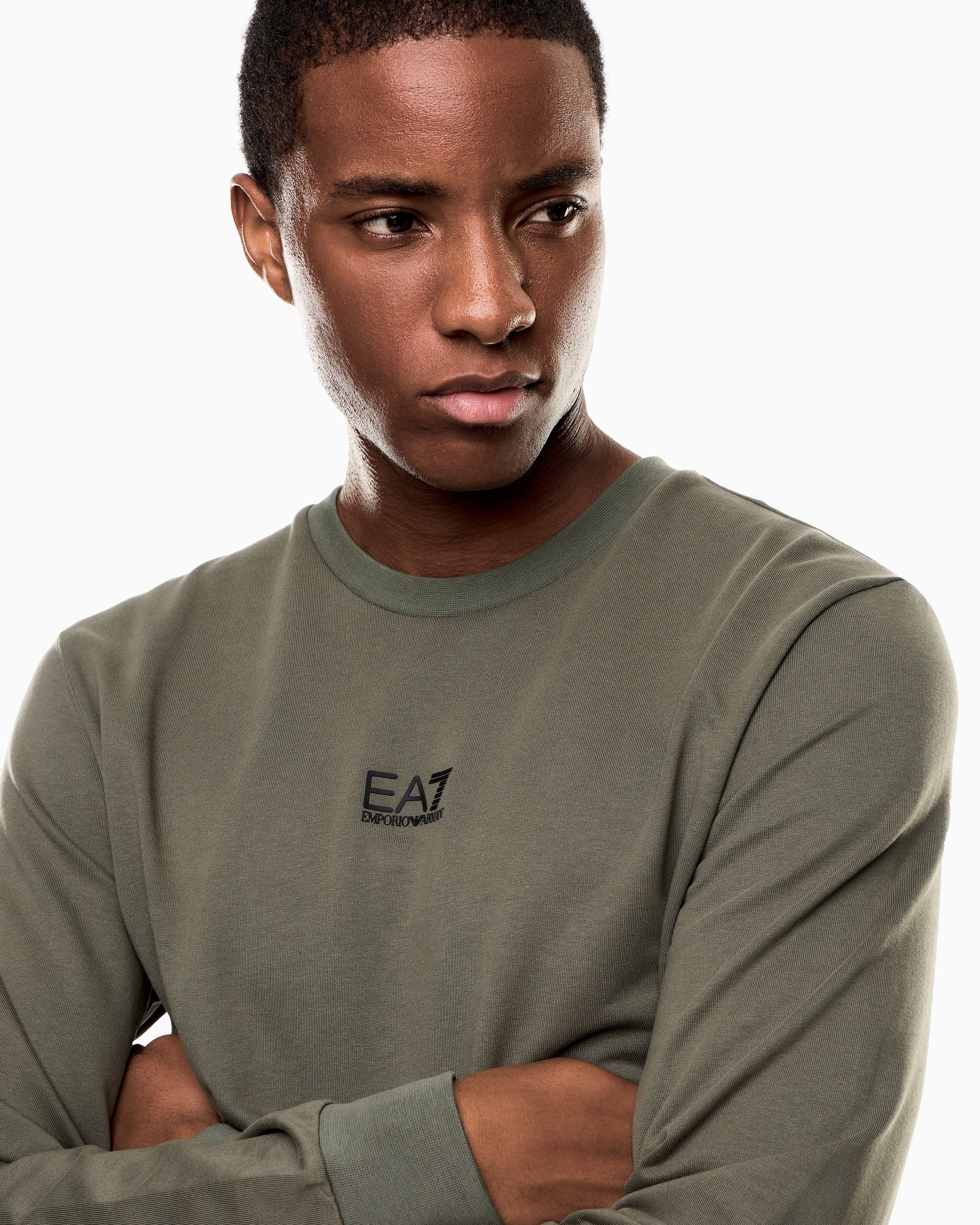 EA7 Core Identity cotton crew-neck sweatshirt