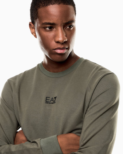 EA7 Core Identity cotton crew-neck sweatshirt