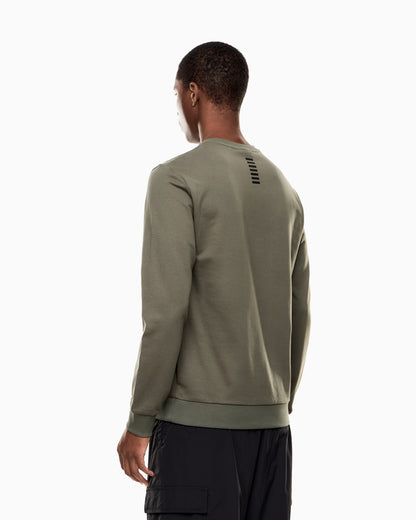 EA7 Core Identity cotton crew-neck sweatshirt