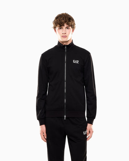 EA7 Core Identity cotton zip-up sweatshirt