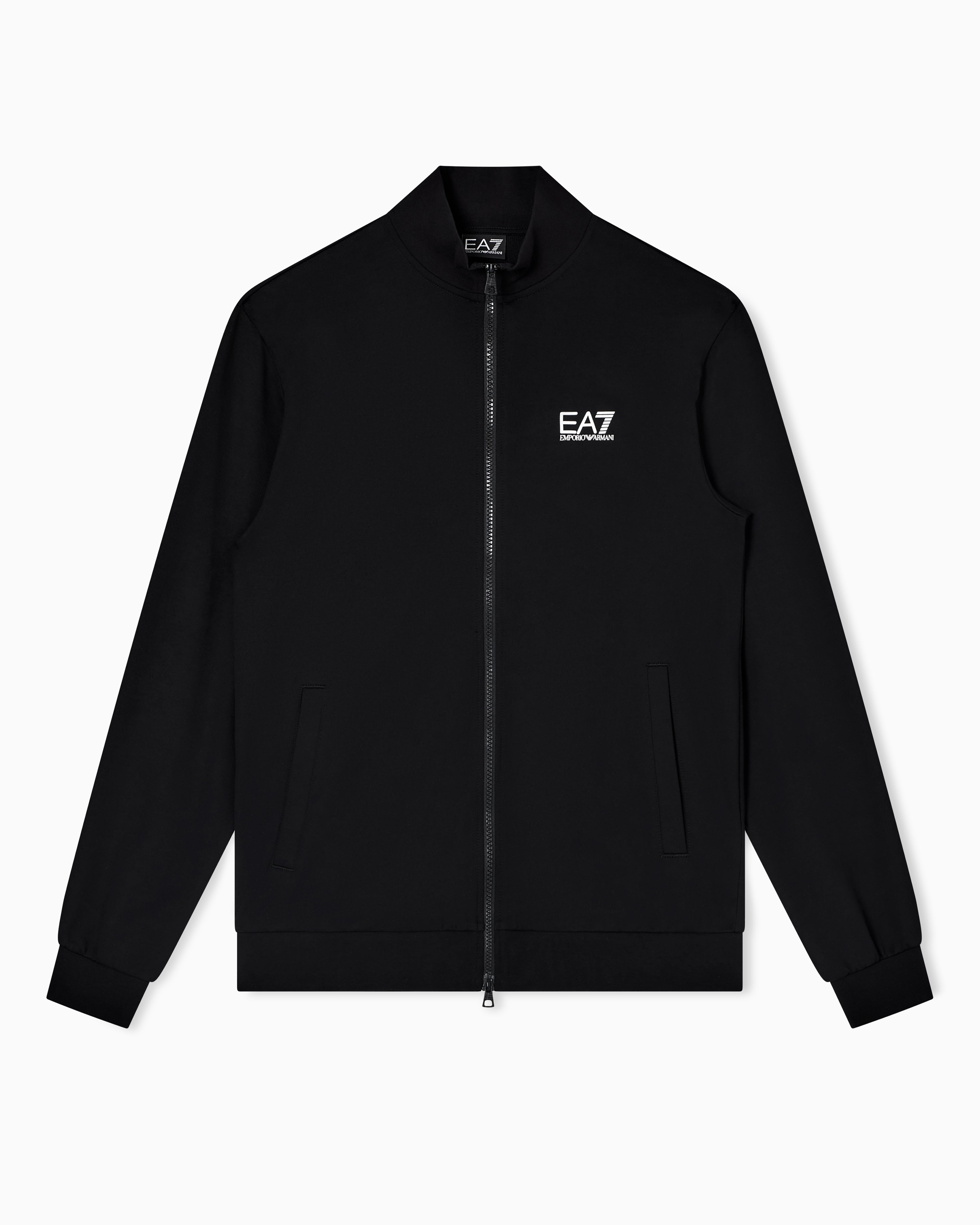 EA7 Core Identity cotton zip-up sweatshirt