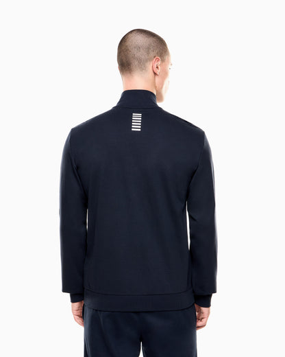 EA7 Core Identity cotton zip-up sweatshirt