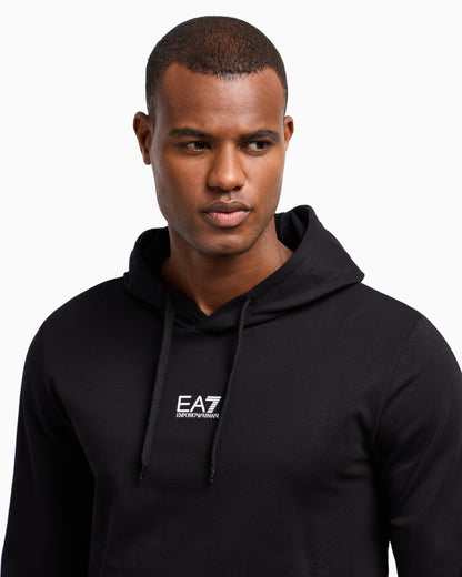 EA7 Core Identity cotton hooded sweatshirt
