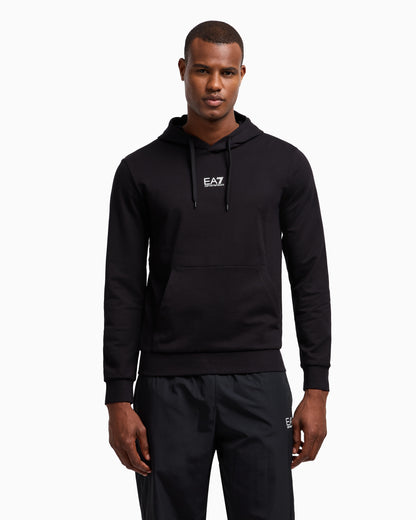EA7 Core Identity cotton hooded sweatshirt