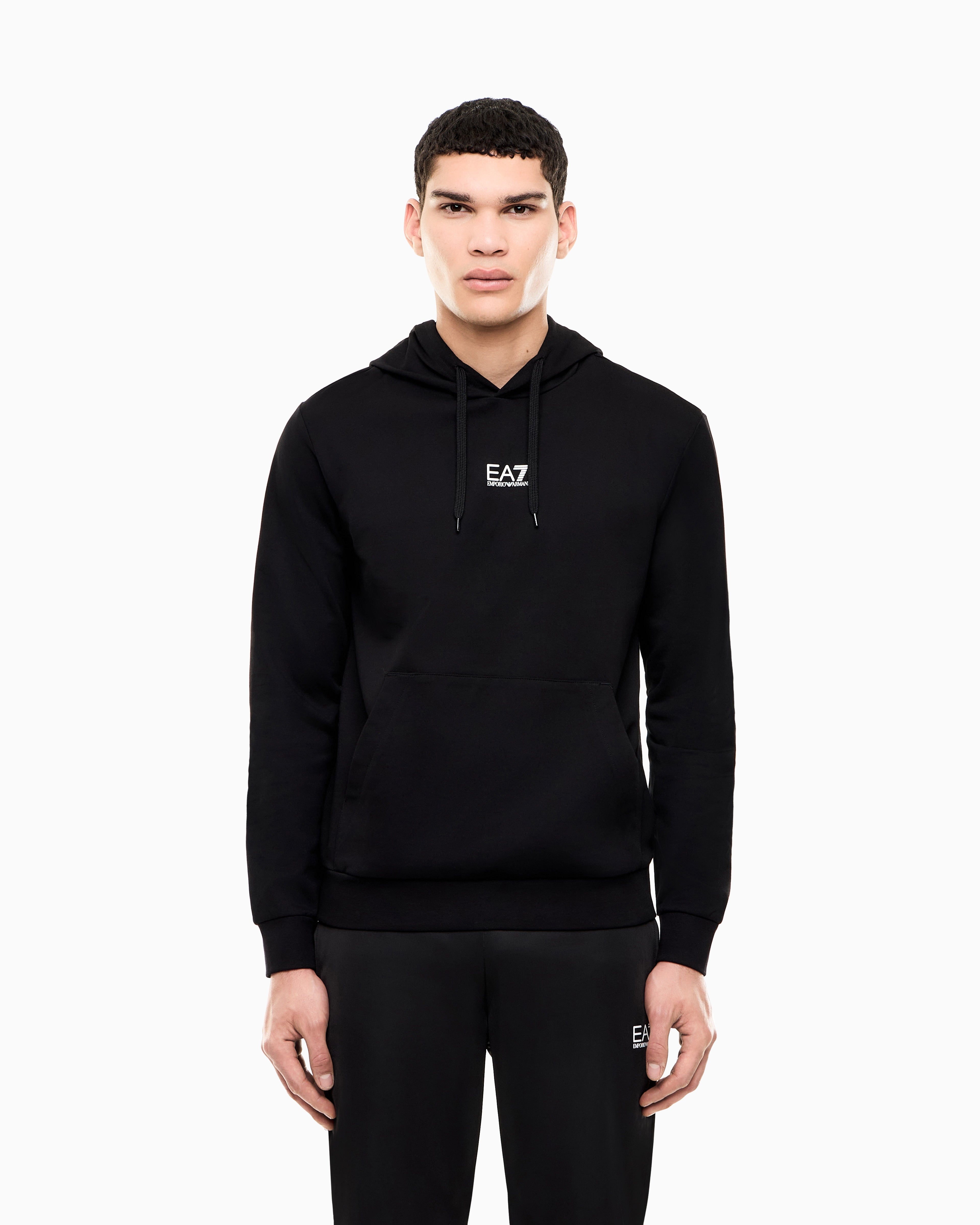 EA7 Cotton pullover hooded sweatshirt from Core Identity
