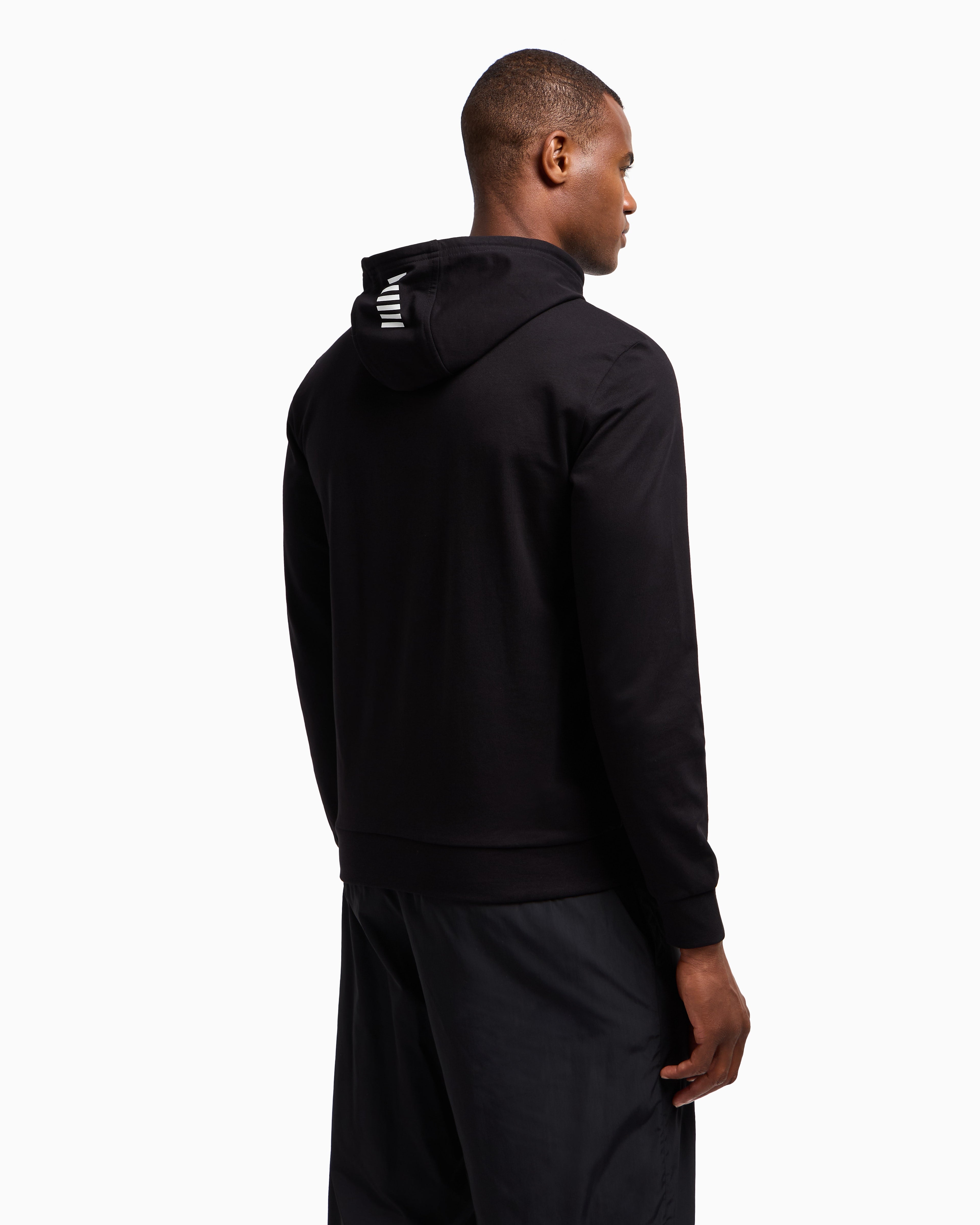 EA7 Core Identity cotton hooded sweatshirt