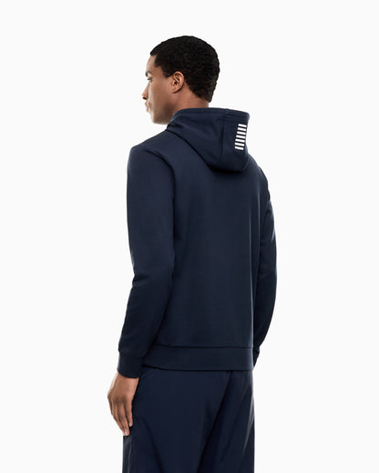 EA7 Cotton pullover hooded sweatshirt from Core Identity