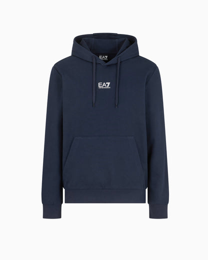 EA7 Core Identity cotton hooded sweatshirt
