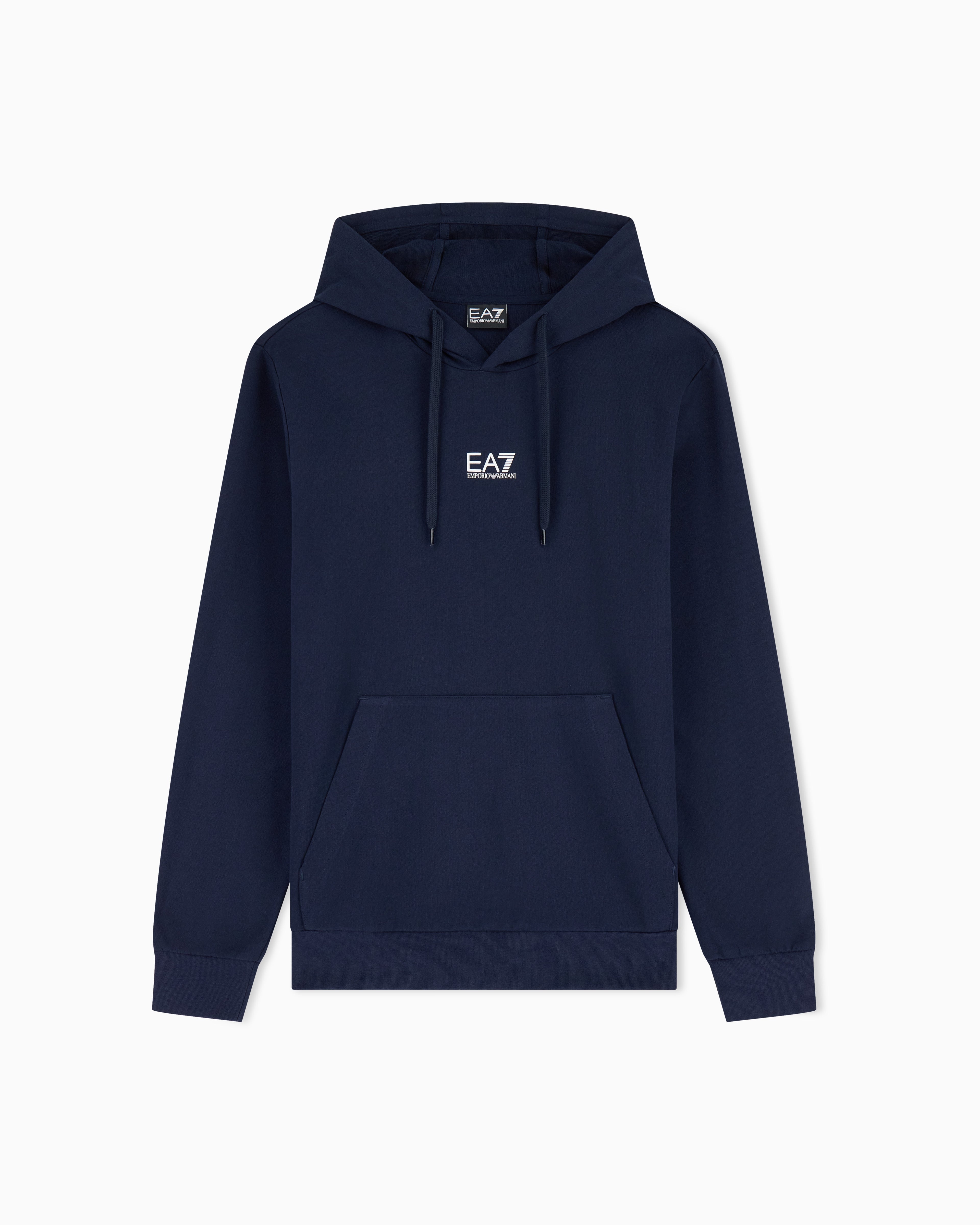 EA7 Cotton pullover hooded sweatshirt from Core Identity