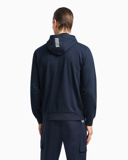 EA7 Core Identity cotton hooded sweatshirt