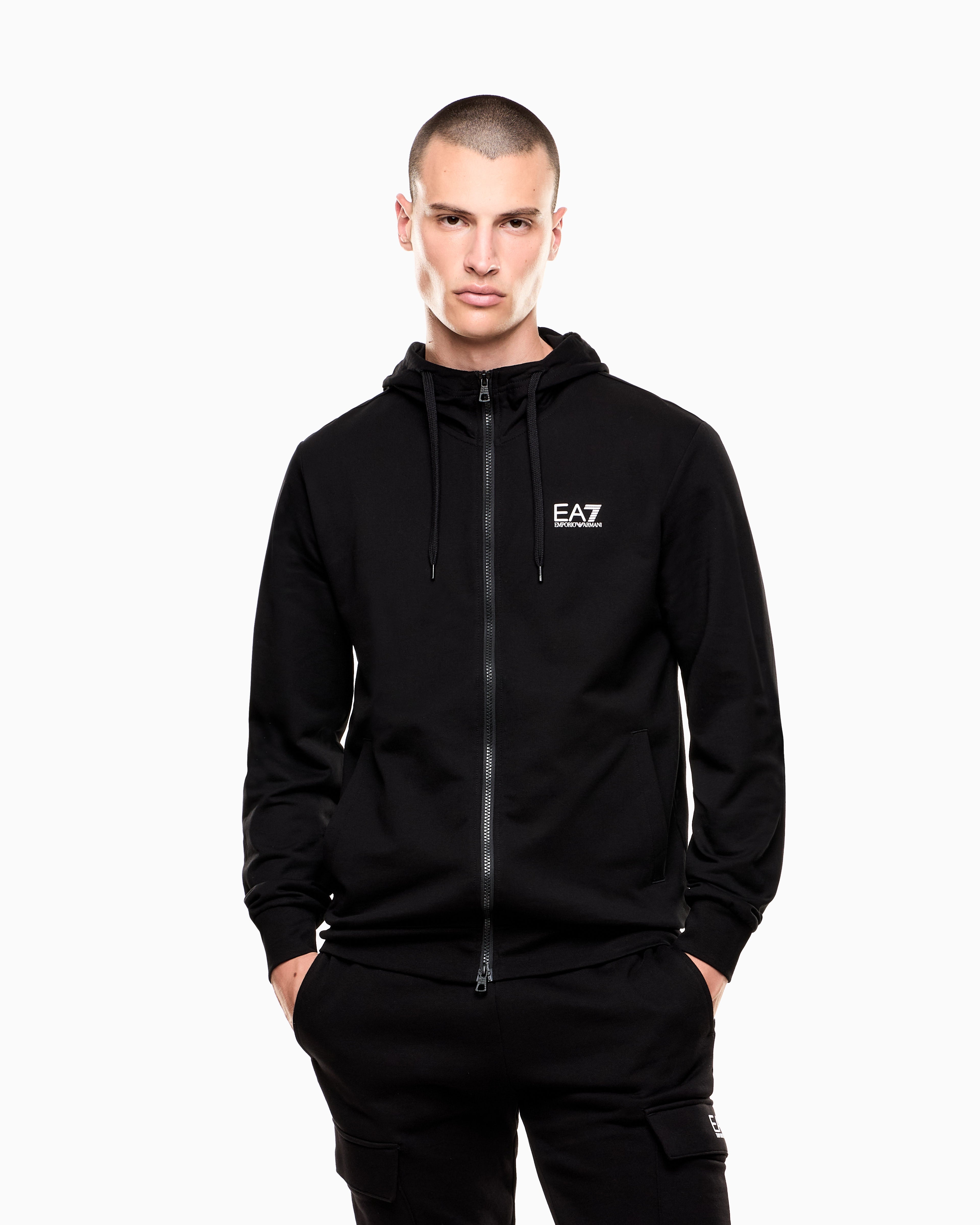 EA7 Fleece sweatshirt Core Identity in cotton with a chest logo