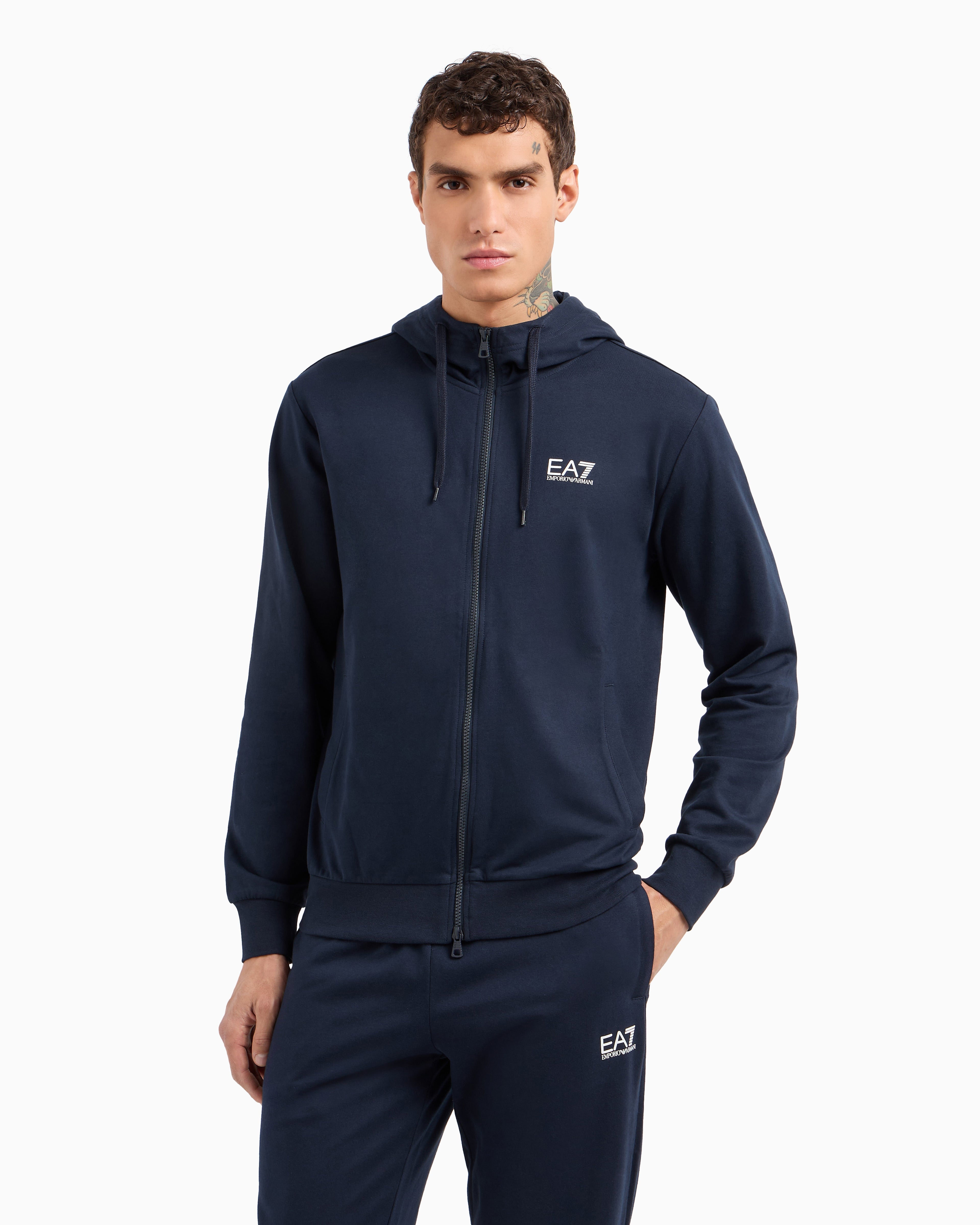 EA7 Core Identity cotton crew-neck sweatshirt