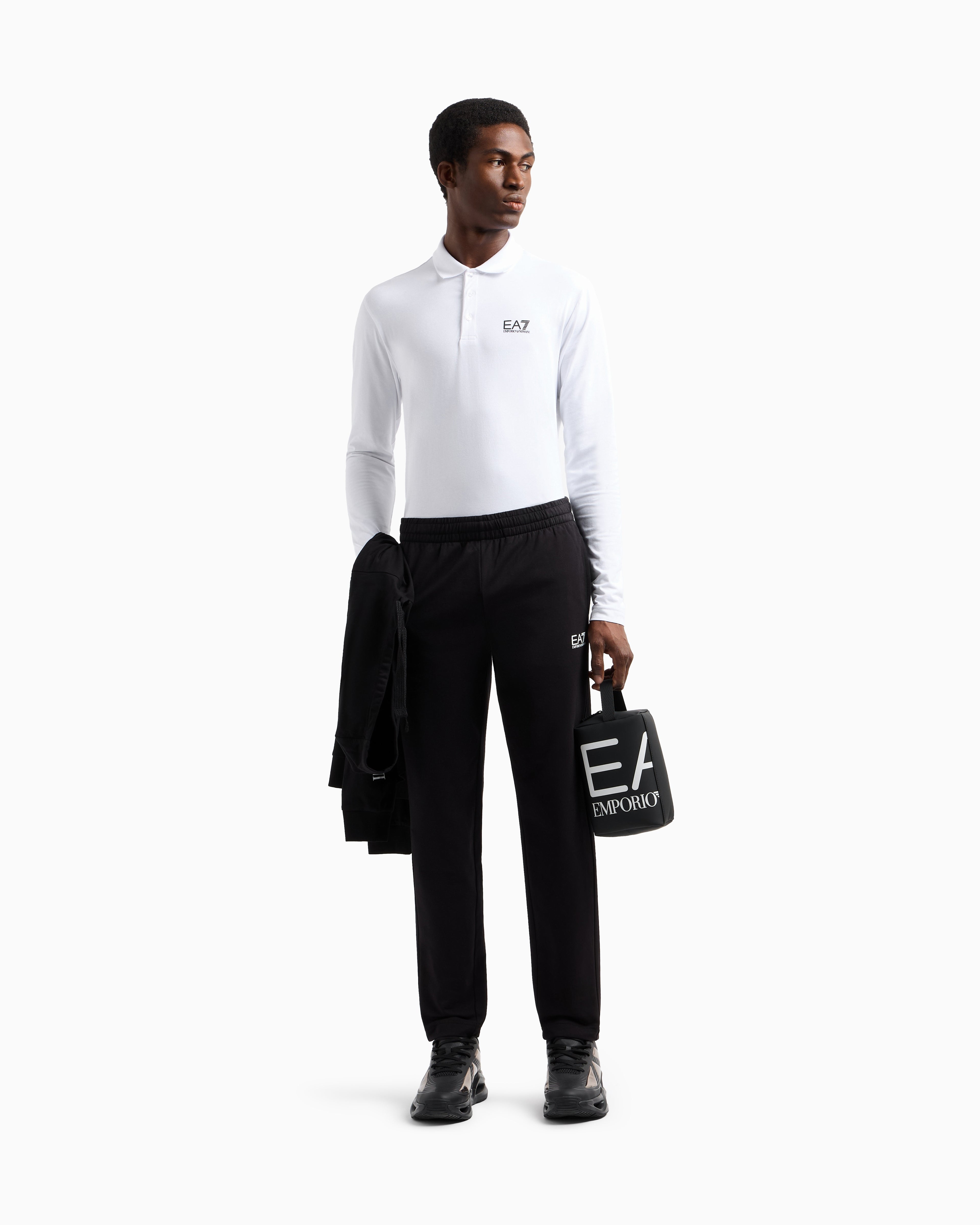 EA7 Stretch trousers in soft cotton with slim fit Core Identity