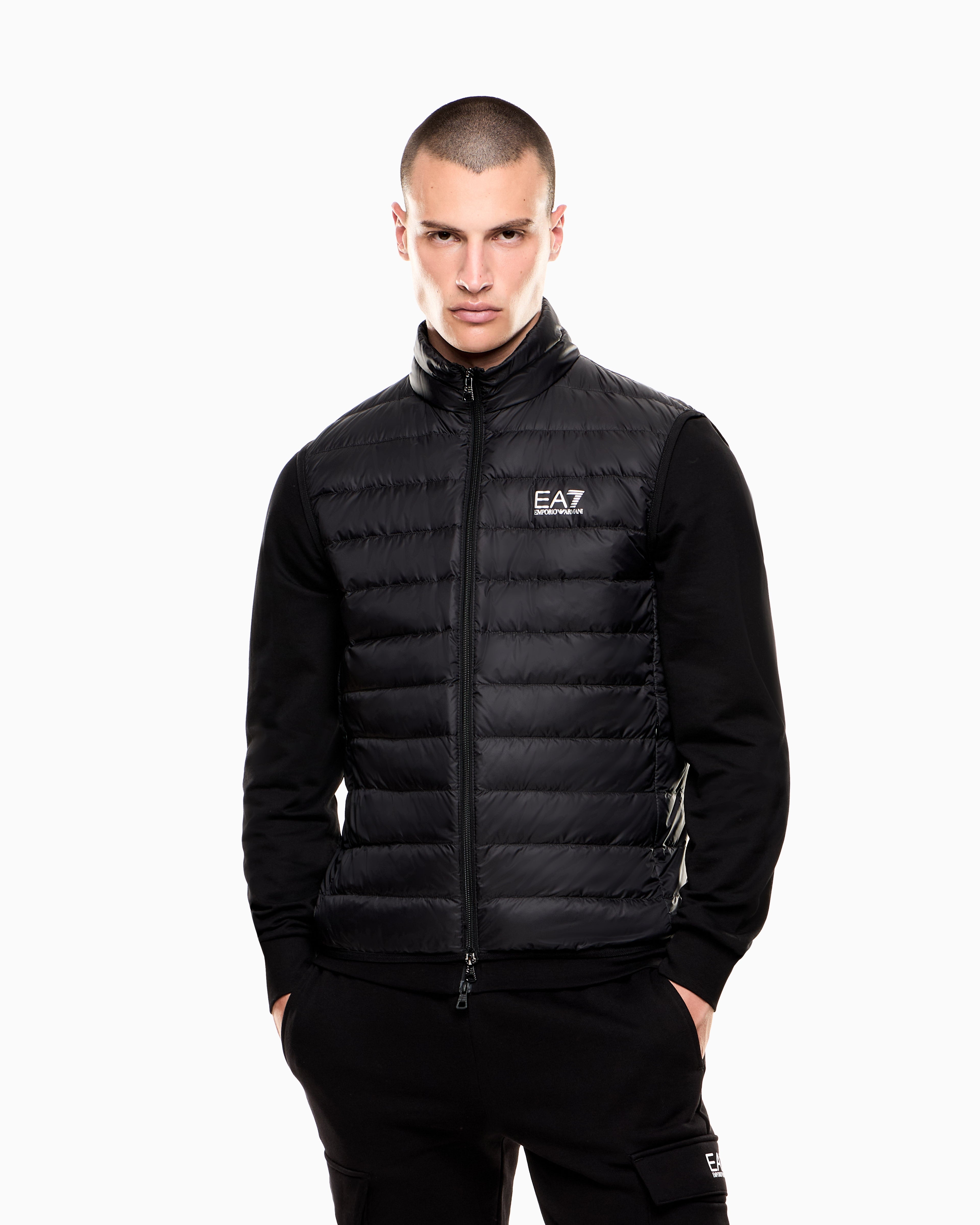 EA7 Packable gilet with zip and down padding Core Identity
