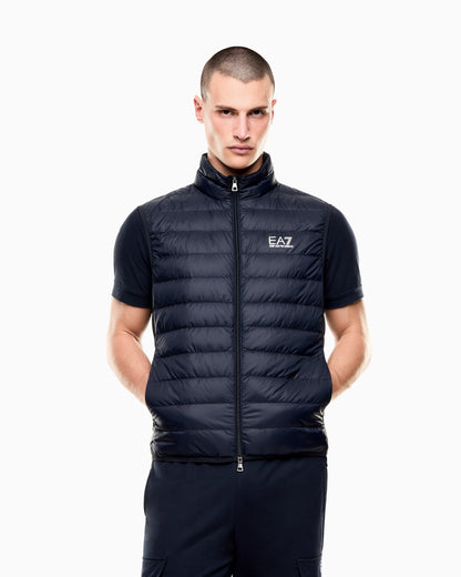 EA7 Packable gilet with zip and down padding Core Identity