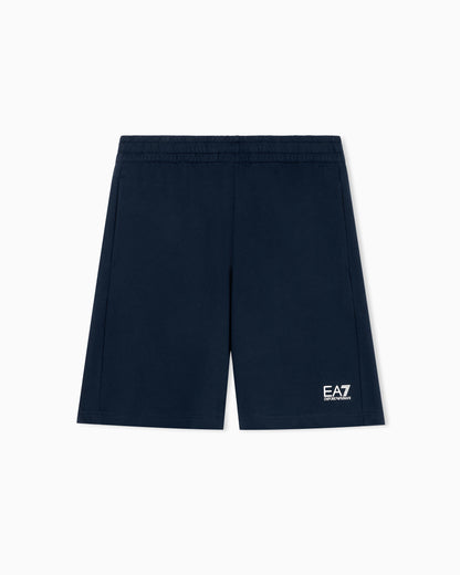 EA7 Side pocket shorts in cotton with drawstring Core Identity