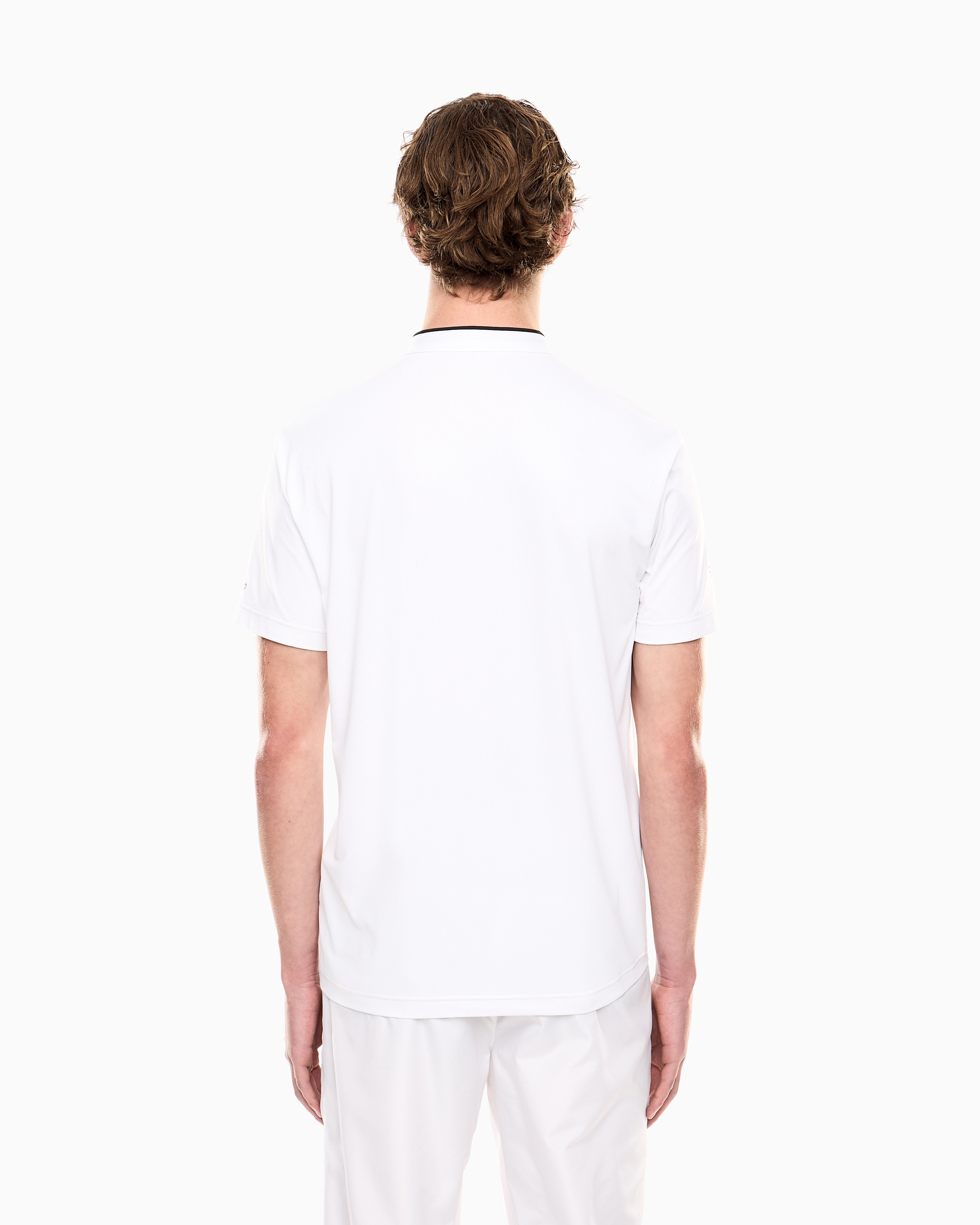 EA7 Tennis Pro Henley-collar polo shirt in VENTUS7 technical fabric