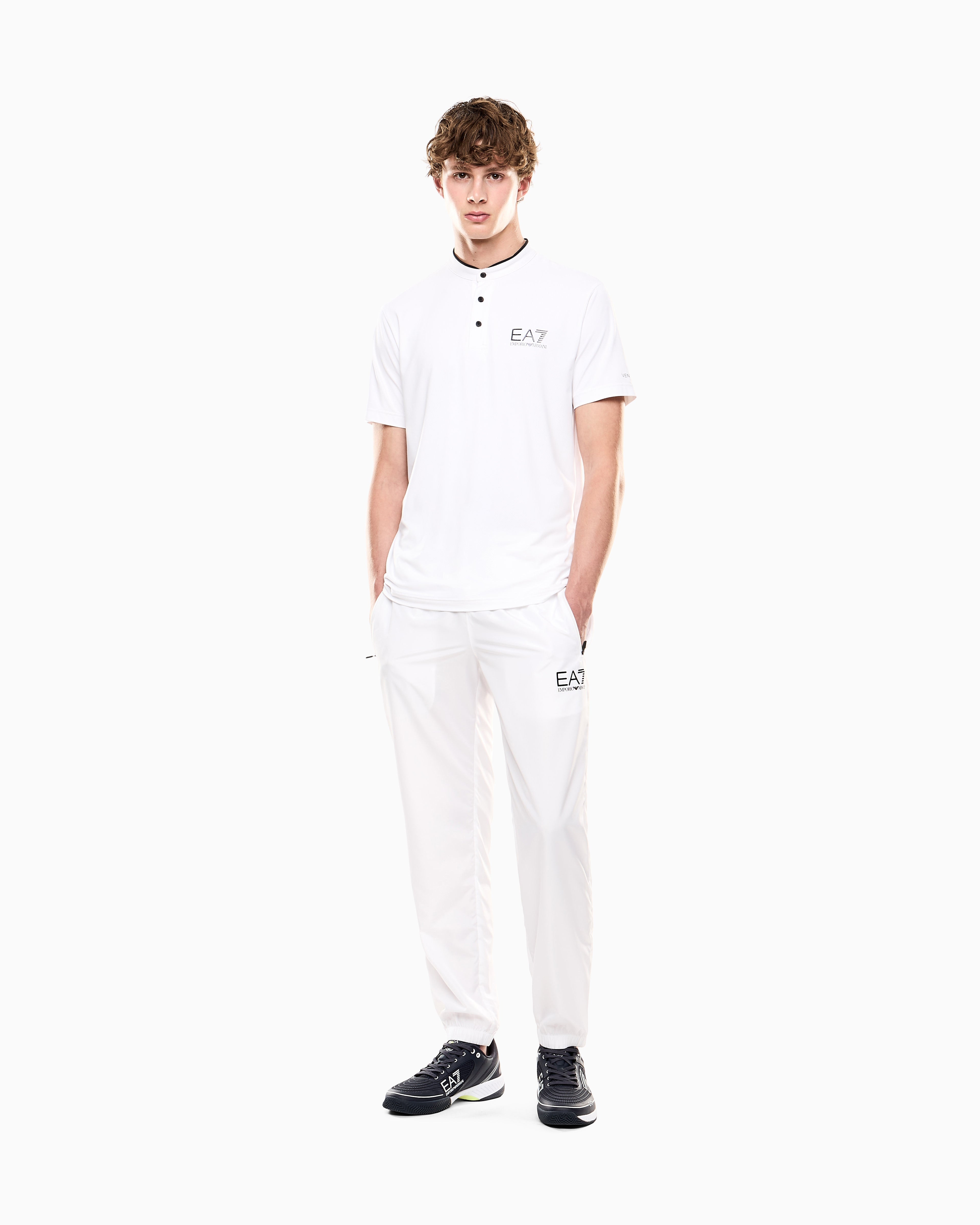 EA7 Ventus7 polo with henley collar Tennis Pro