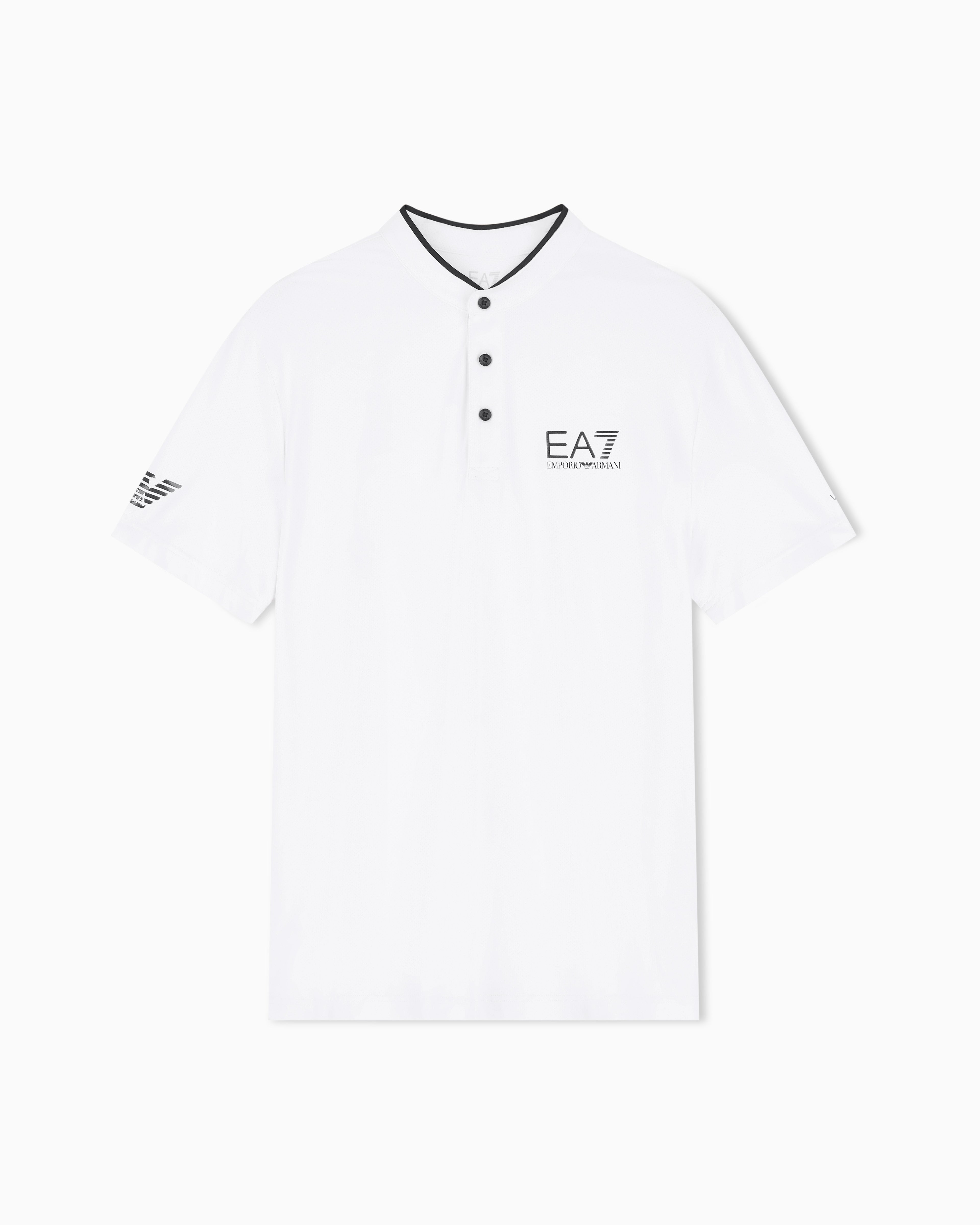EA7 Ventus7 polo with henley collar Tennis Pro