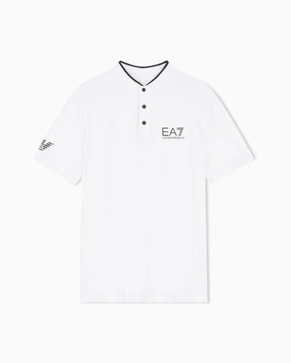 EA7 Ventus7 polo with henley collar Tennis Pro