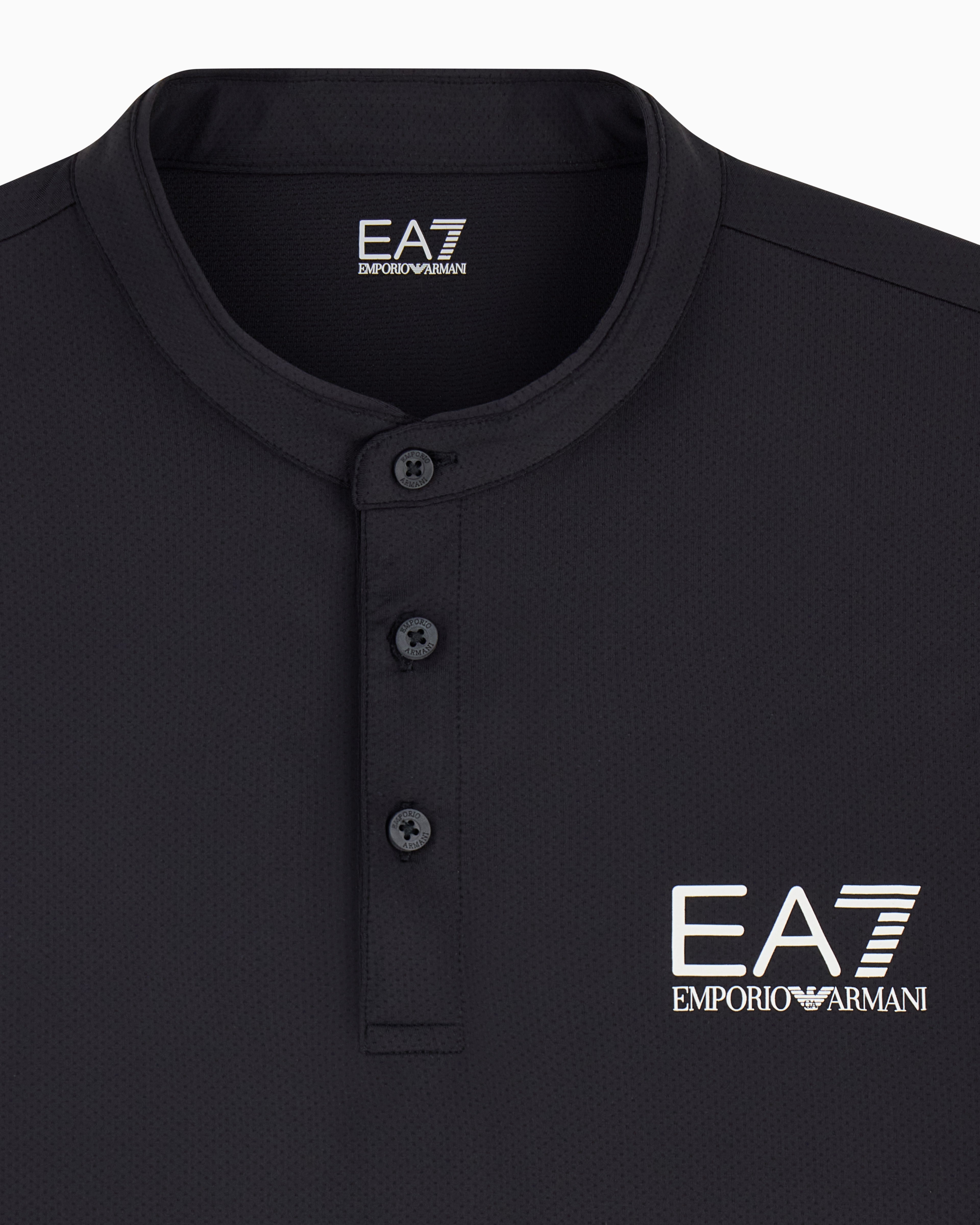 EA7 Ventus7 polo with henley collar Tennis Pro