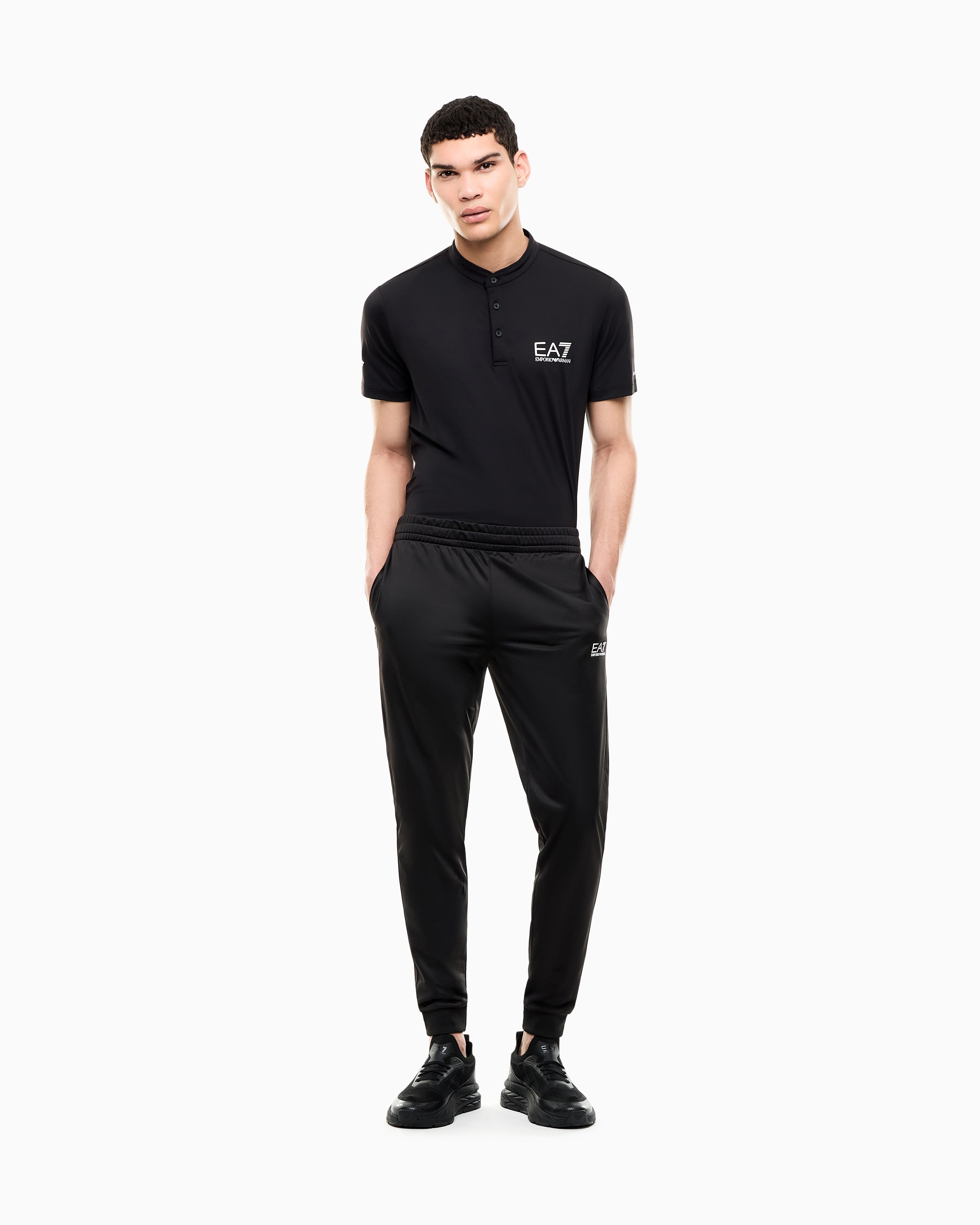 EA7 Ventus7 polo with henley collar Tennis Pro