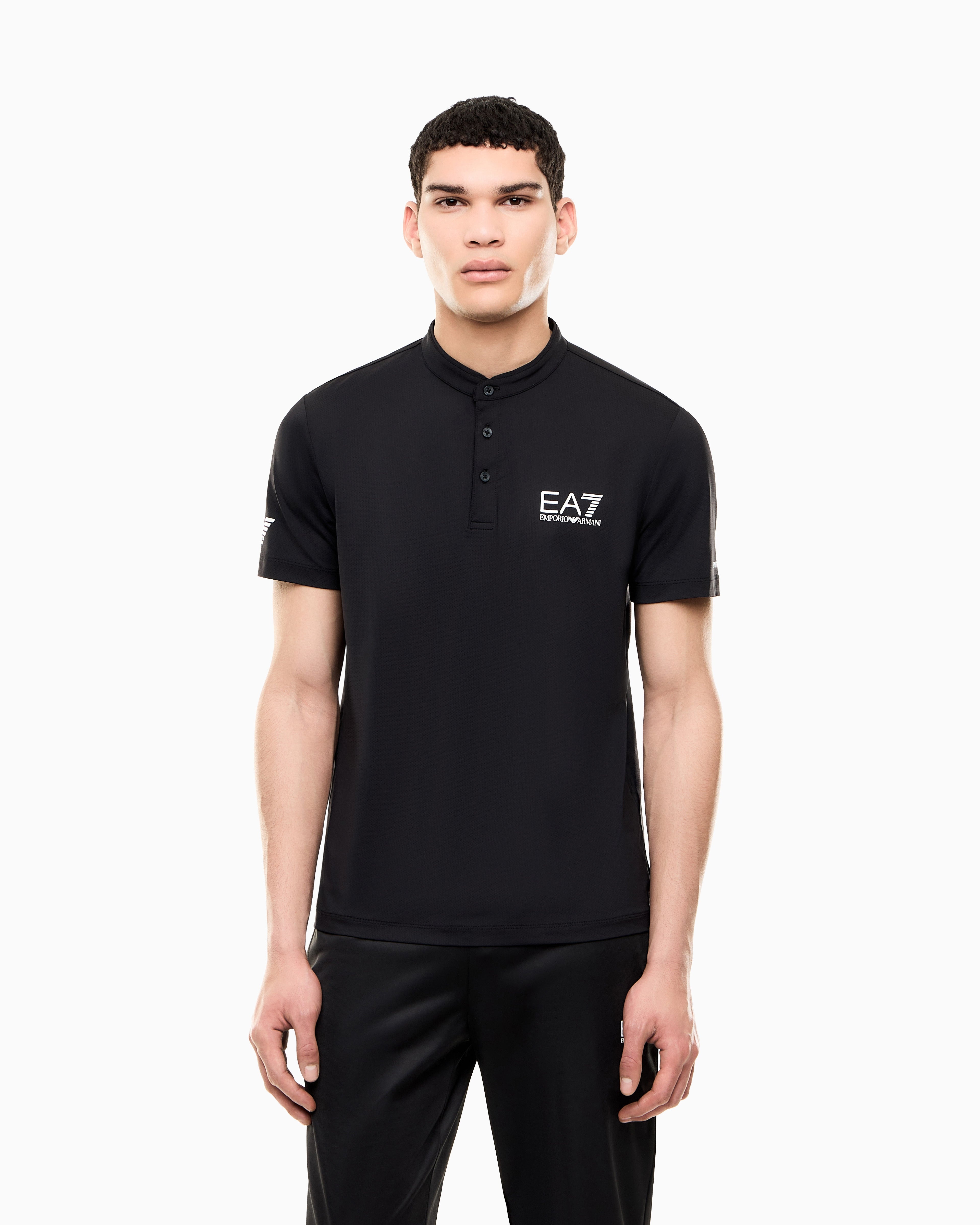 EA7 Ventus7 polo with henley collar Tennis Pro