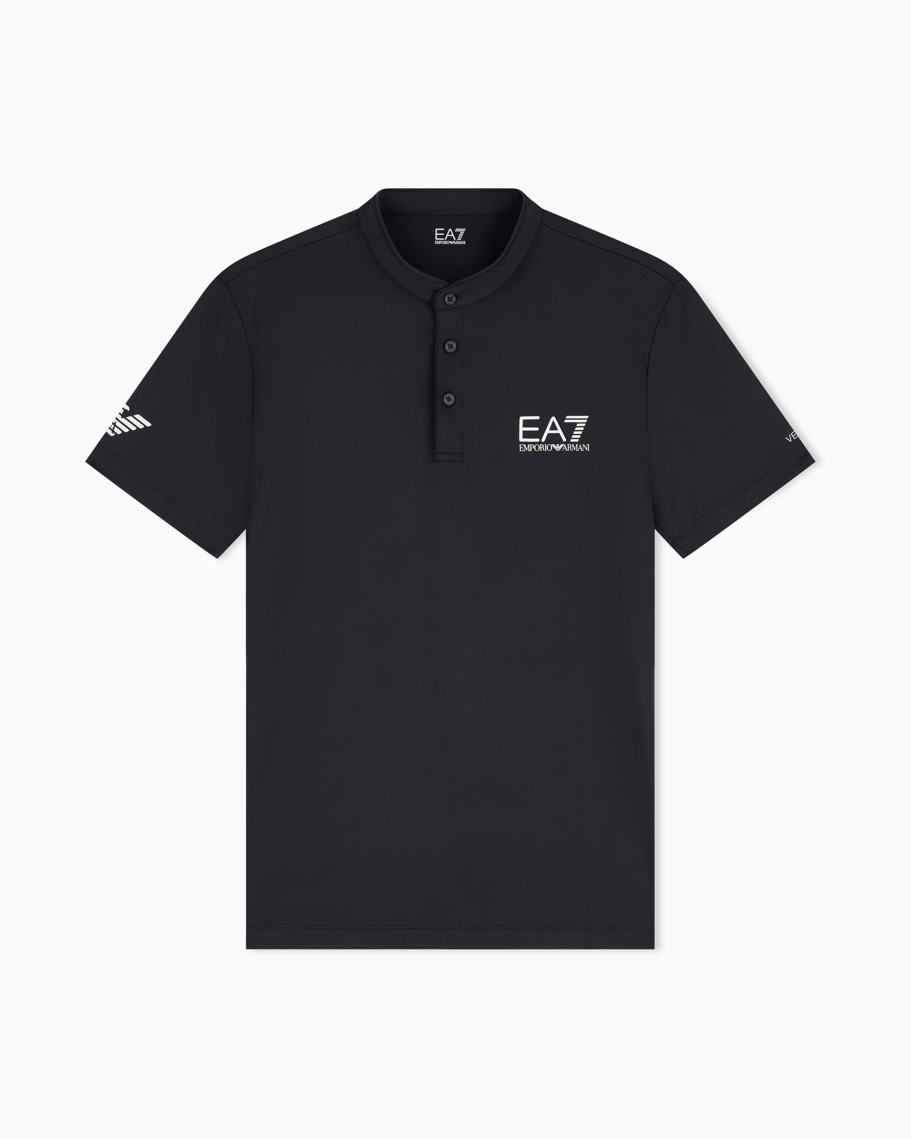 EA7 Ventus7 polo with henley collar Tennis Pro