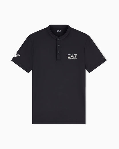 EA7 Ventus7 polo with henley collar Tennis Pro