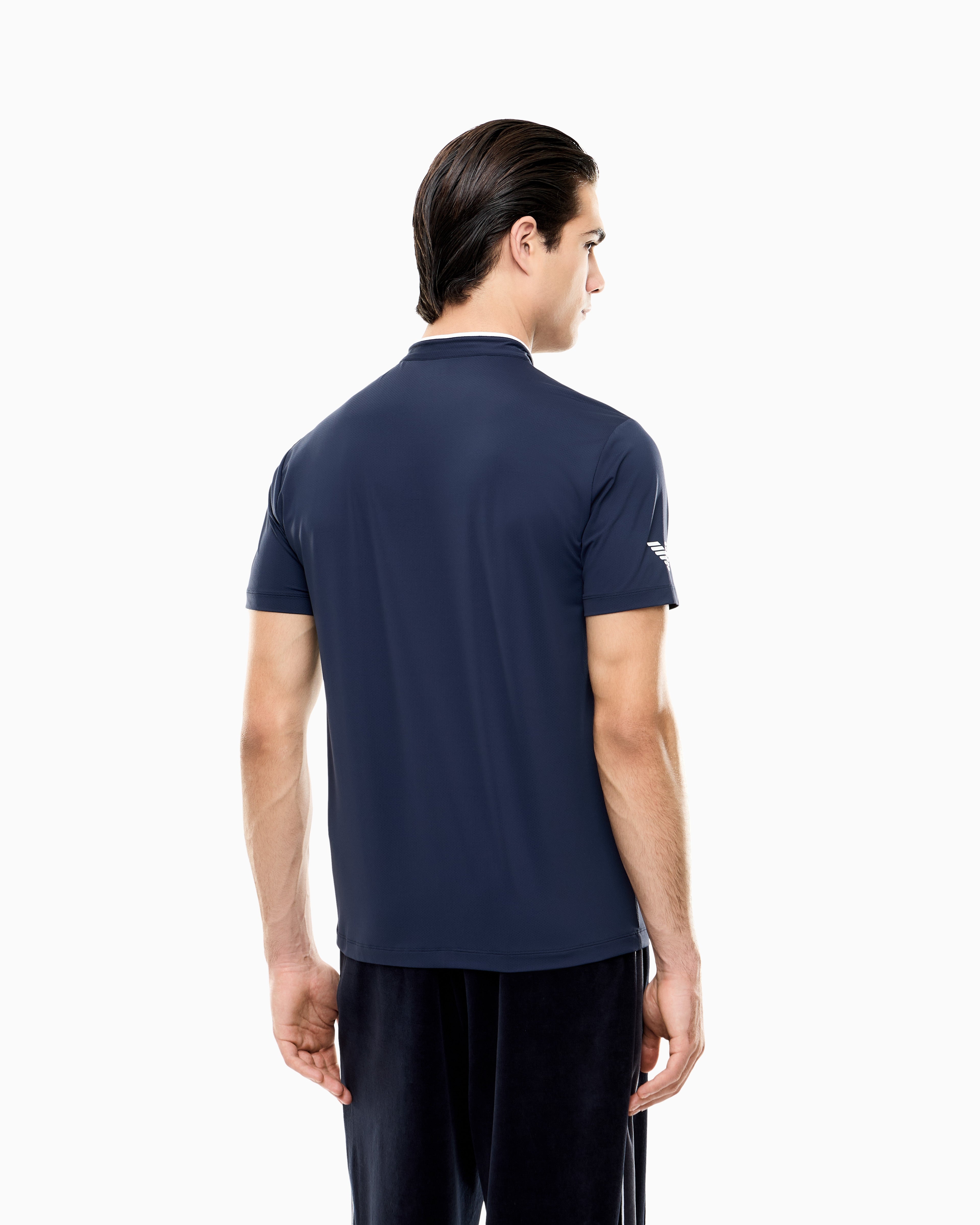 EA7 Ventus7 polo with henley collar Tennis Pro