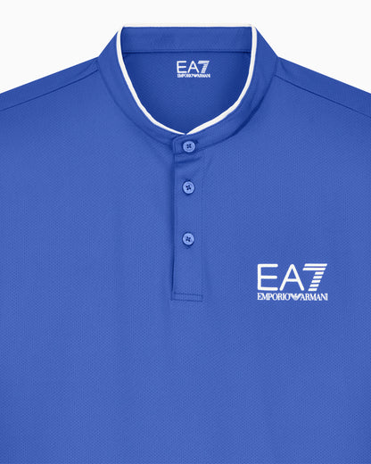 EA7 Ventus7 polo with henley collar Tennis Pro