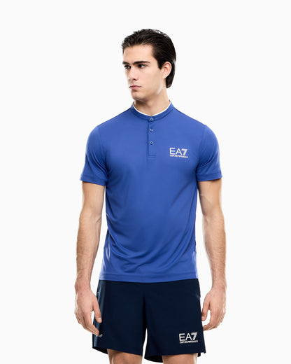EA7 Ventus7 polo with henley collar Tennis Pro