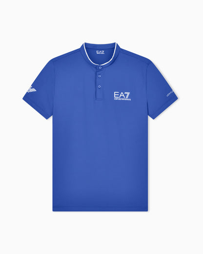 EA7 Ventus7 polo with henley collar Tennis Pro