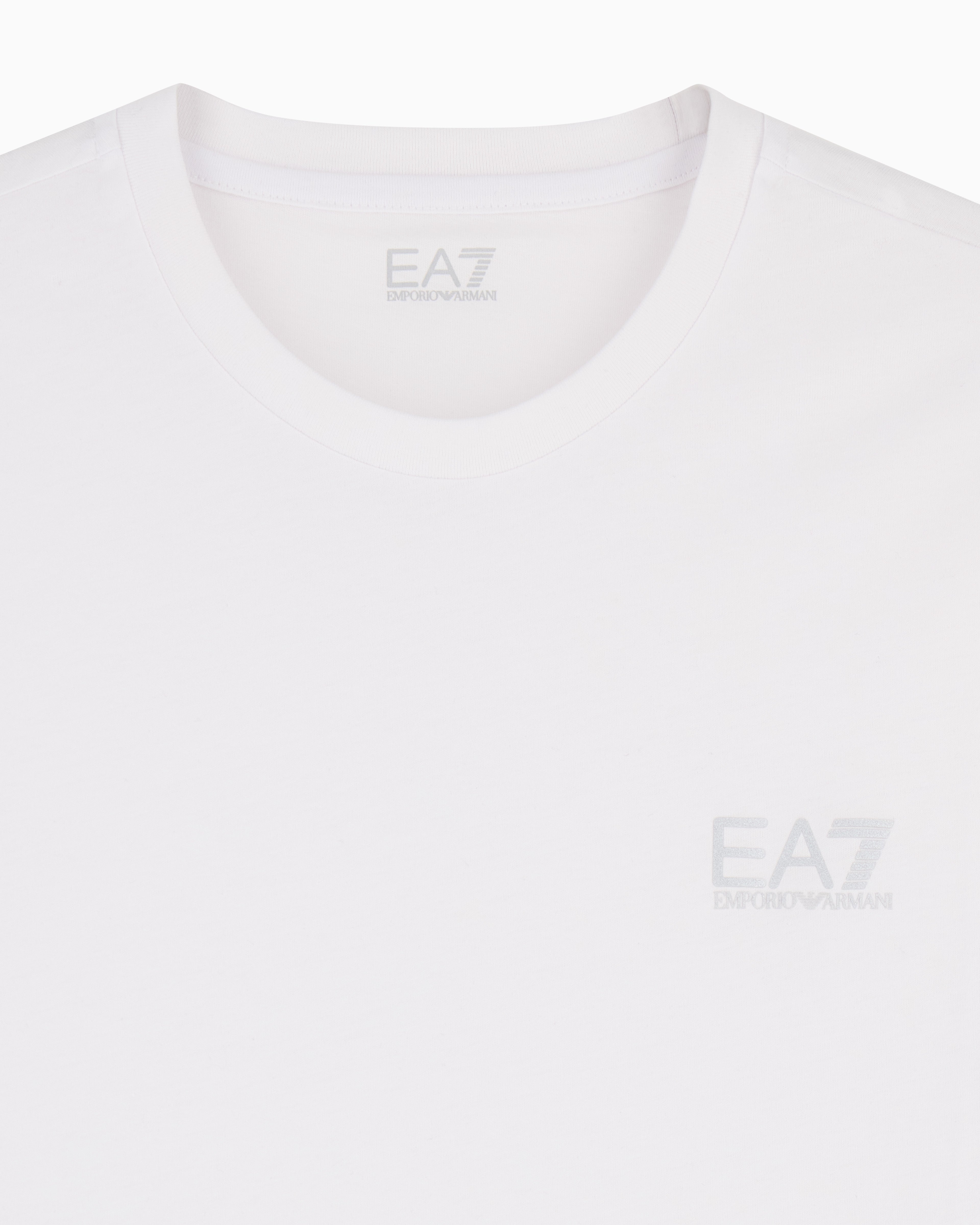 EA7 Cotton shirt in Pima jersey with crew neck Core Identity