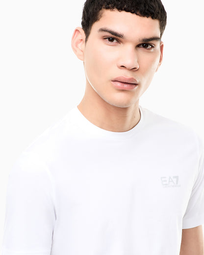 EA7 Cotton shirt in Pima jersey with crew neck Core Identity